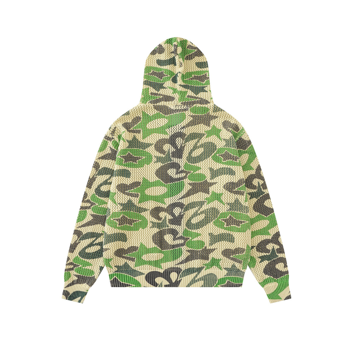 Omirad Graffiti Graphic Knit Zip-Up Hoodie