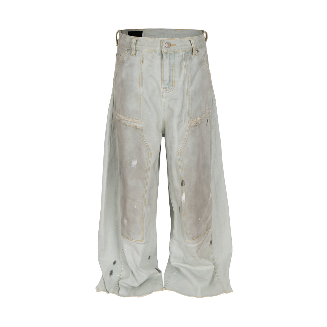 Vintage American Distressed Wide-Leg Jeans