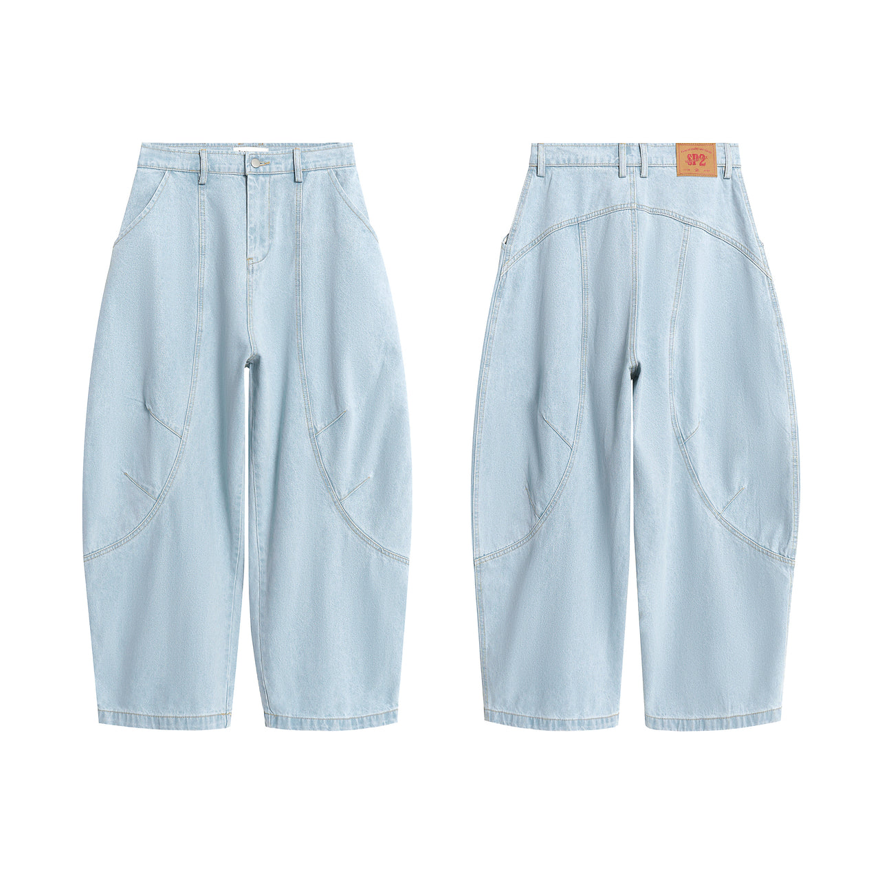 American Vintage Patchwork Curved Blade Denim Jeans