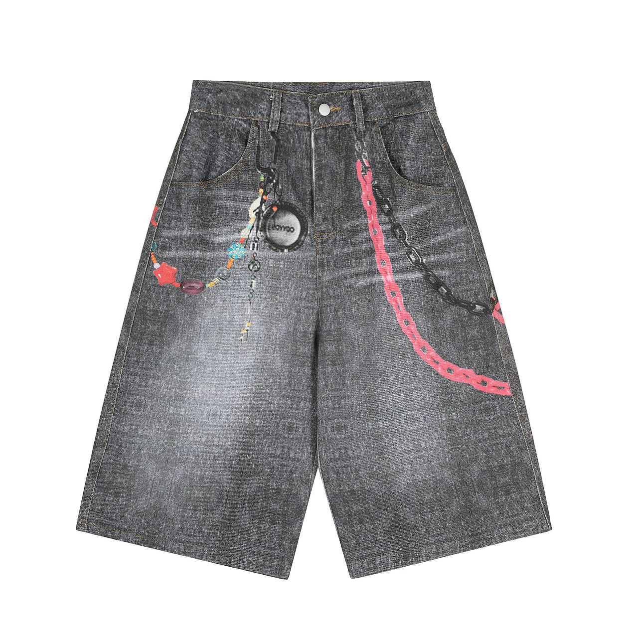 American High Street Chain Print Jorts