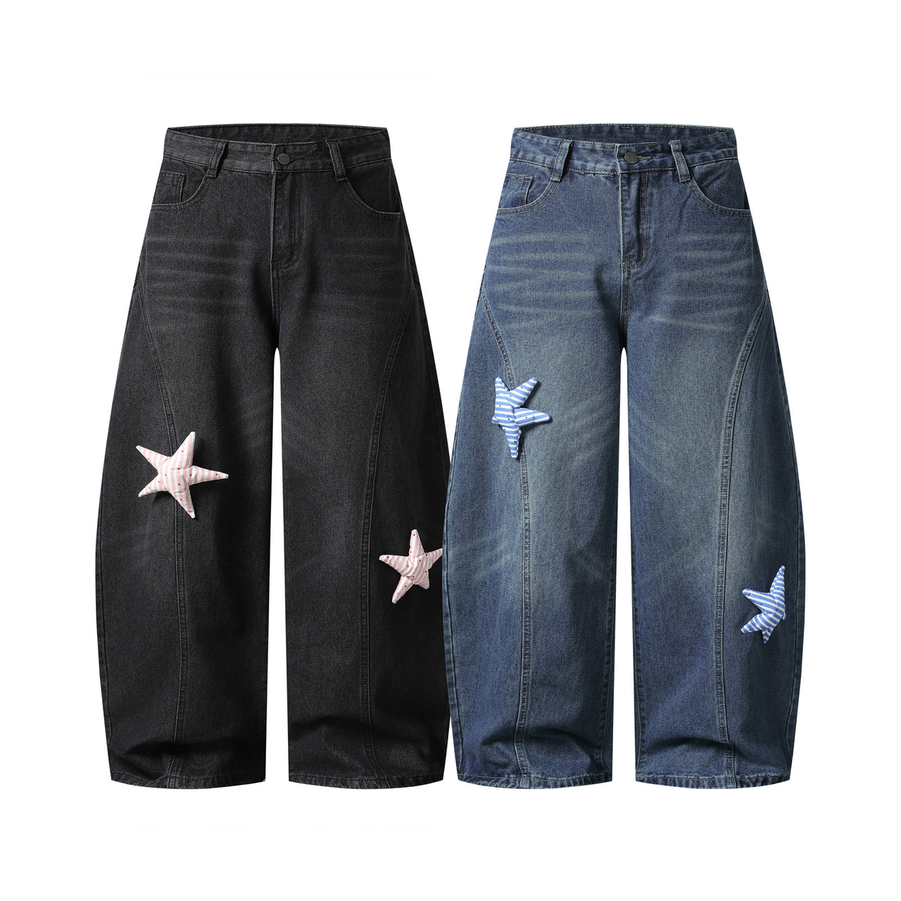 Omirad Star Patch Denim Pants