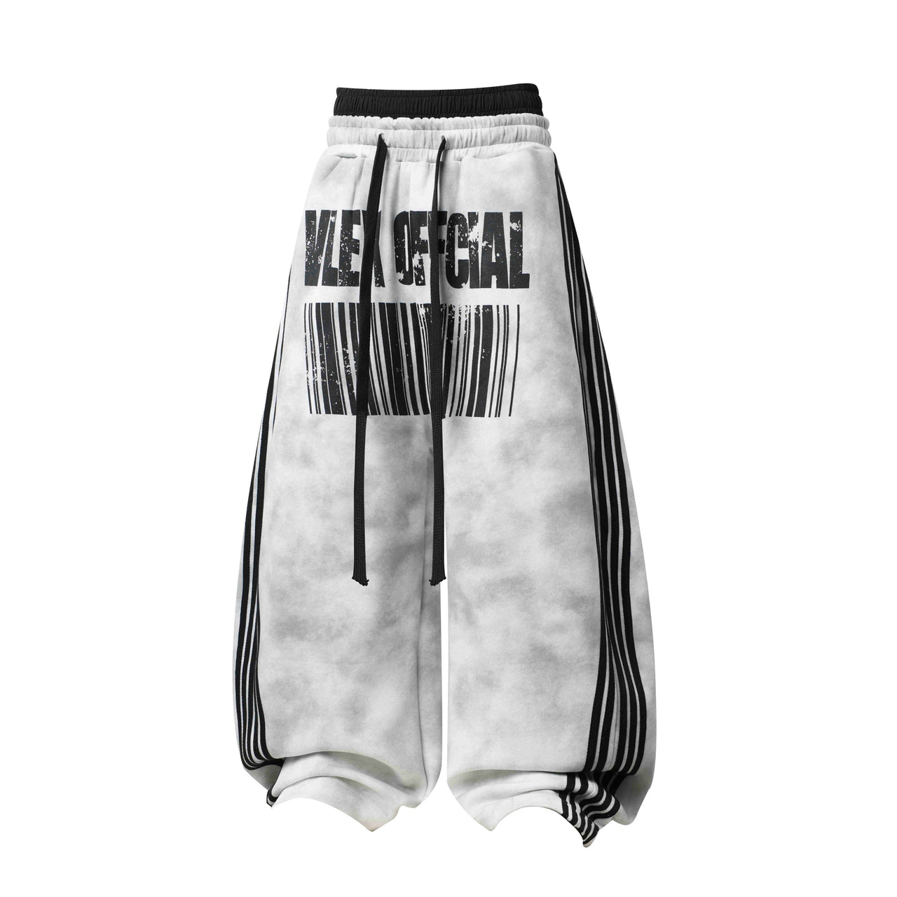 Omirad Barcode Graphic Wide-Leg Pants