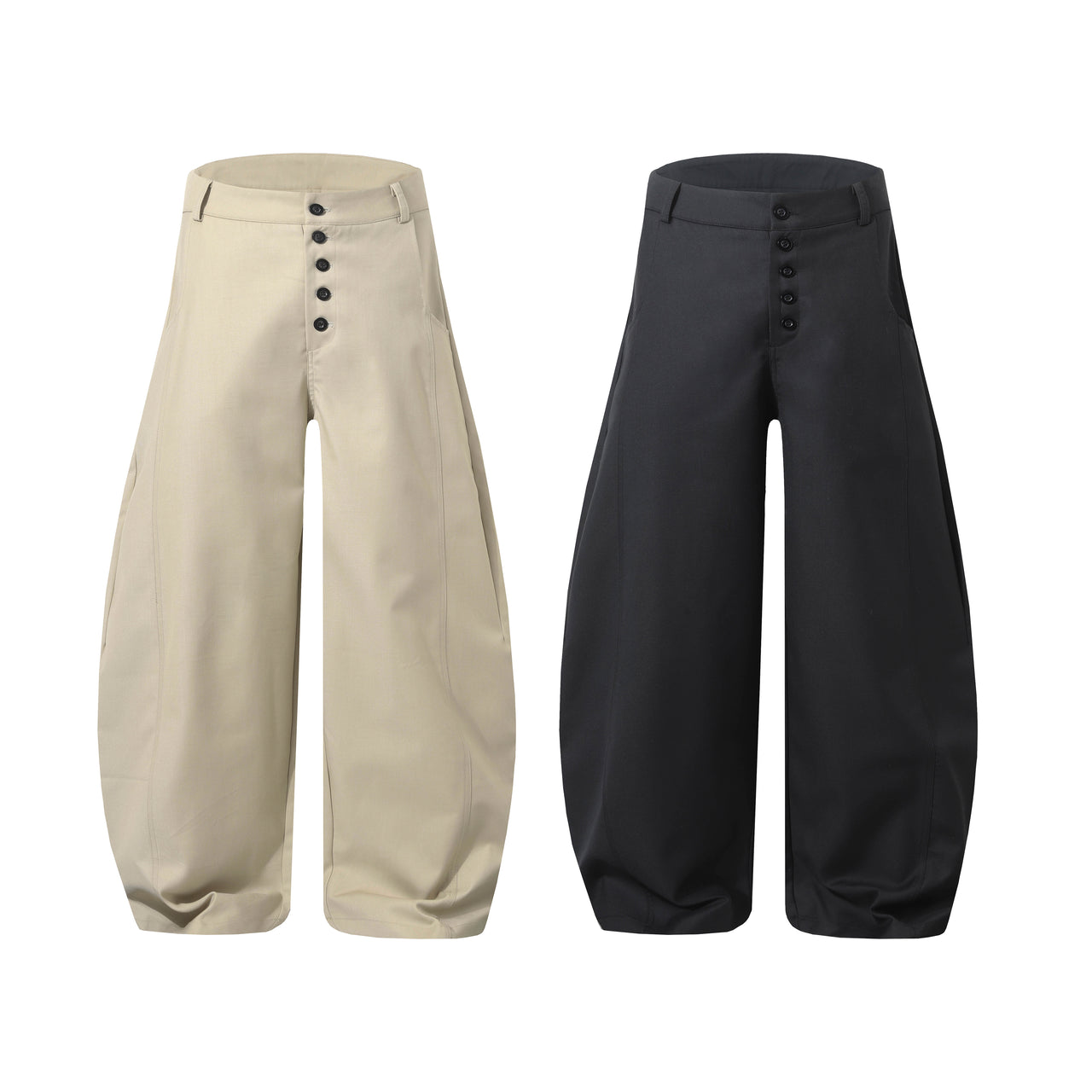 American High Street Relaxed Curved Hem Casual Pants