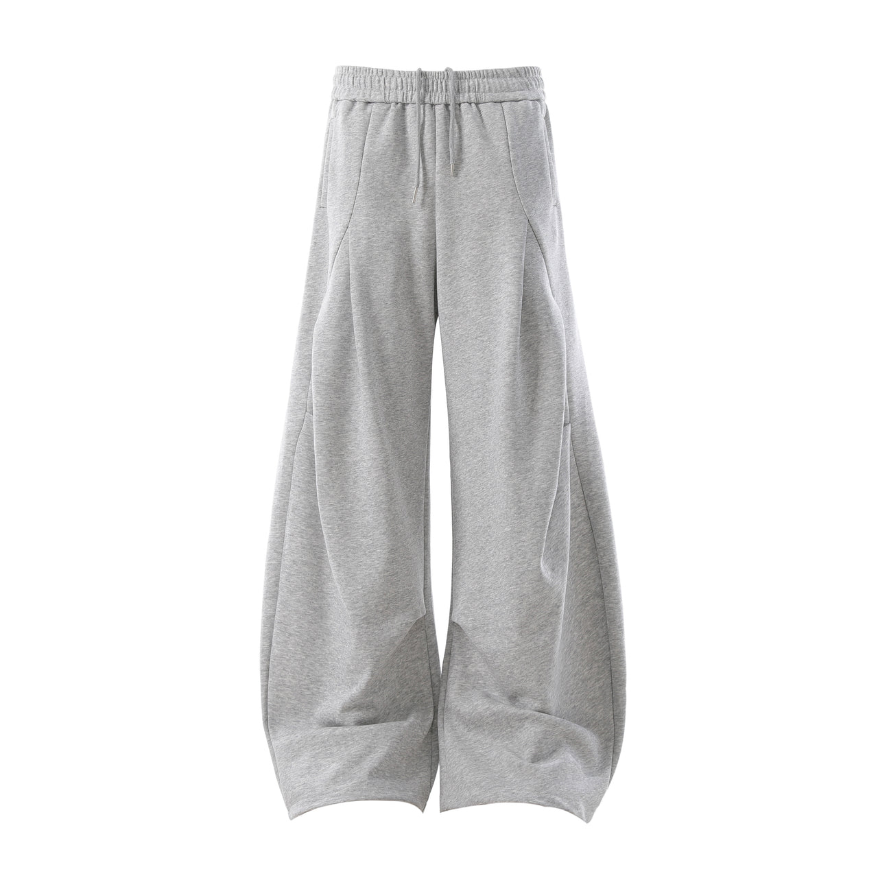 Streetwear Pleated Curved-Cut Relaxed Pants