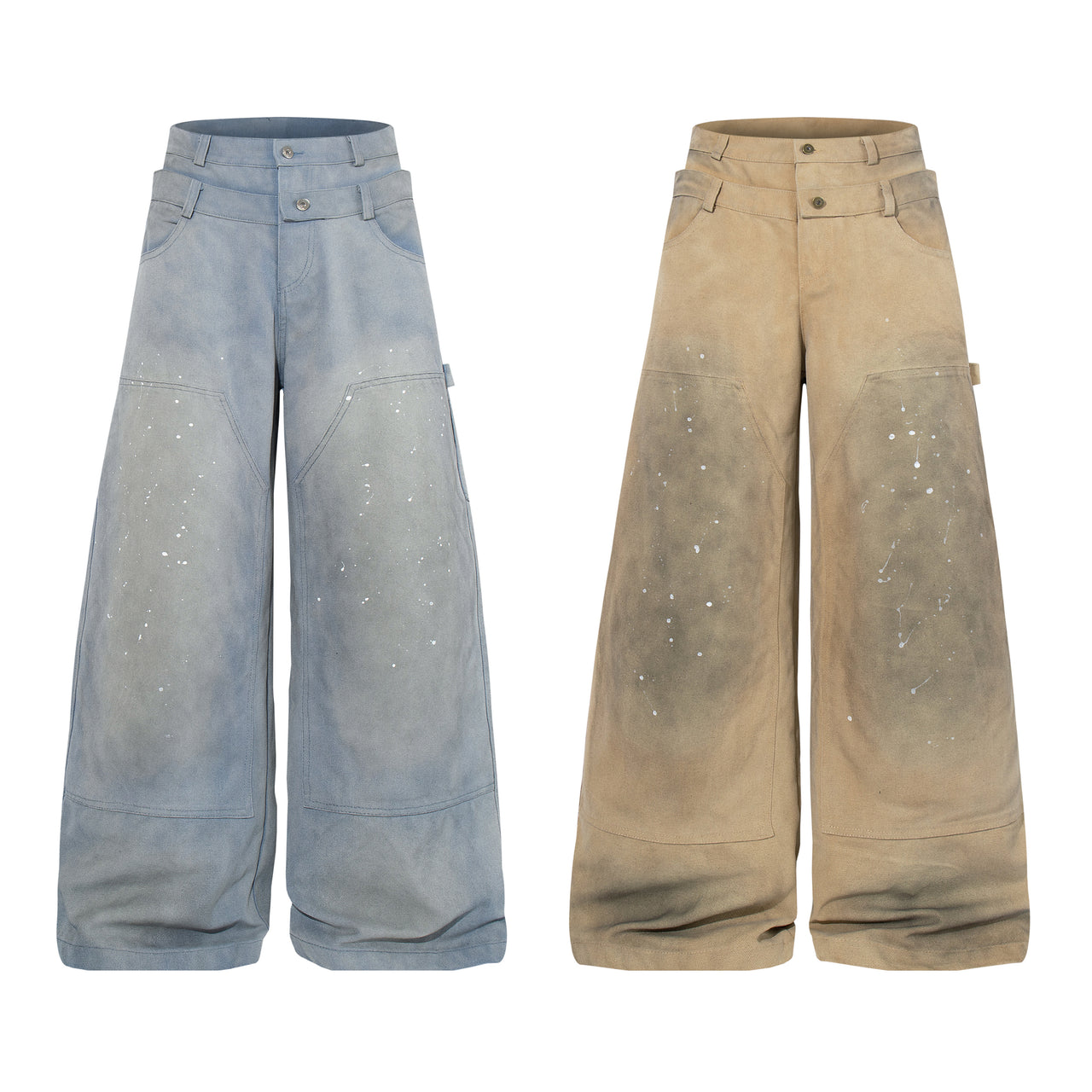 Omirad Vintage Workwear Wide-Leg Pants