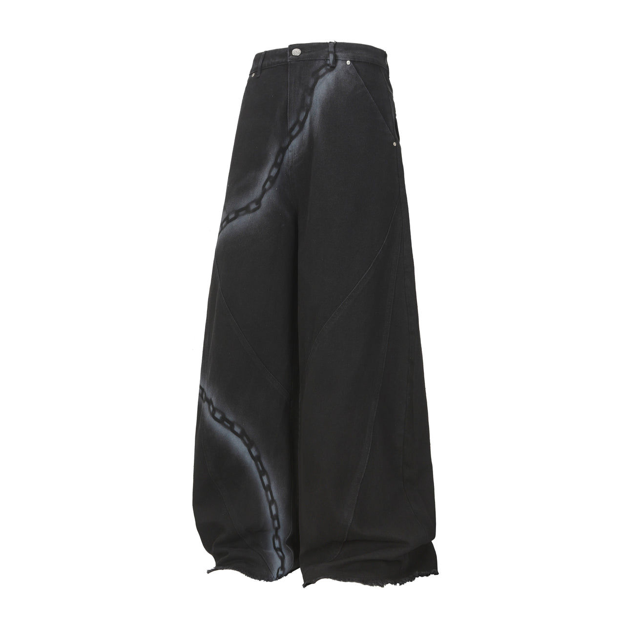 American Hip-Hop Chain Print Jeans