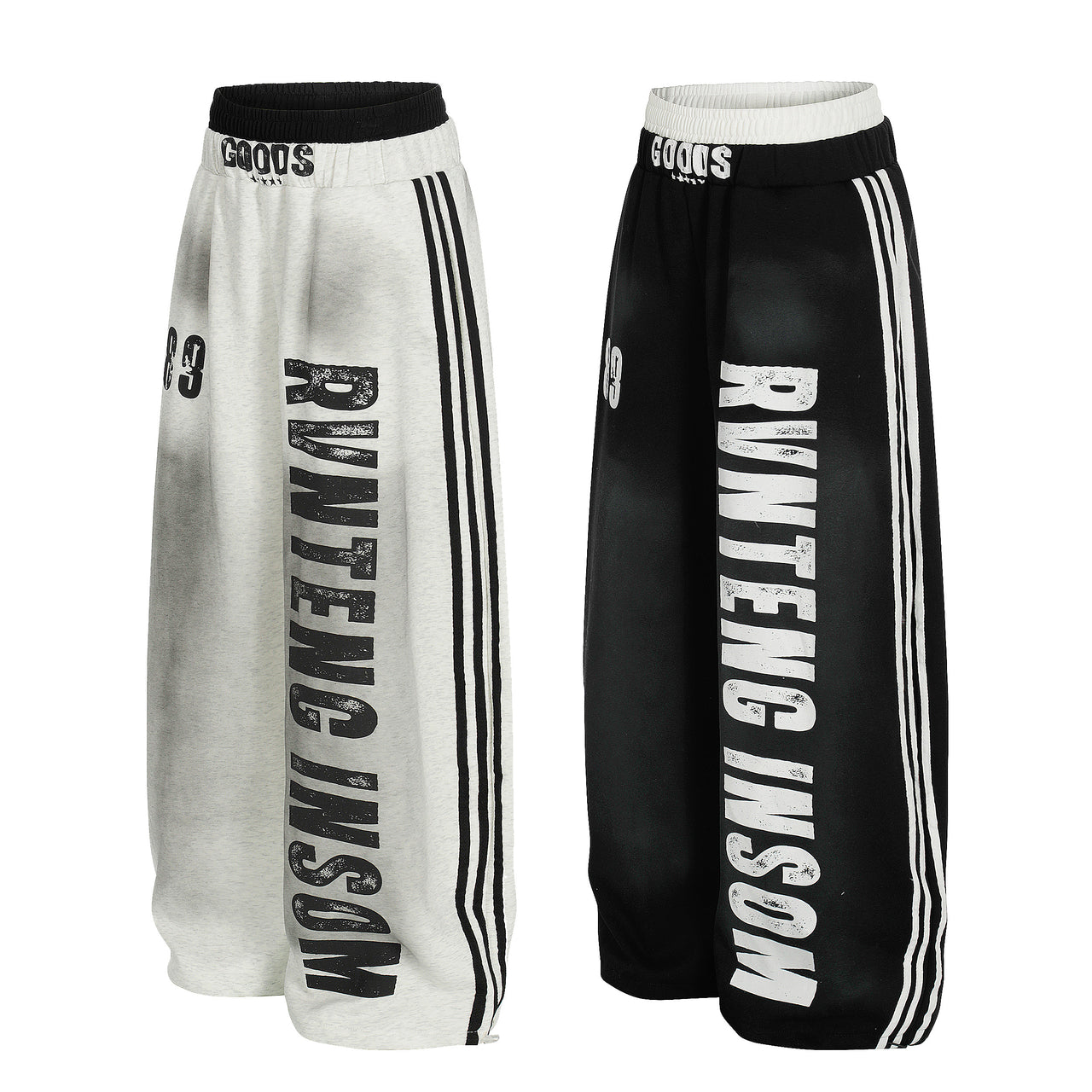 Omirad Bold Letter Stripe Track Pants