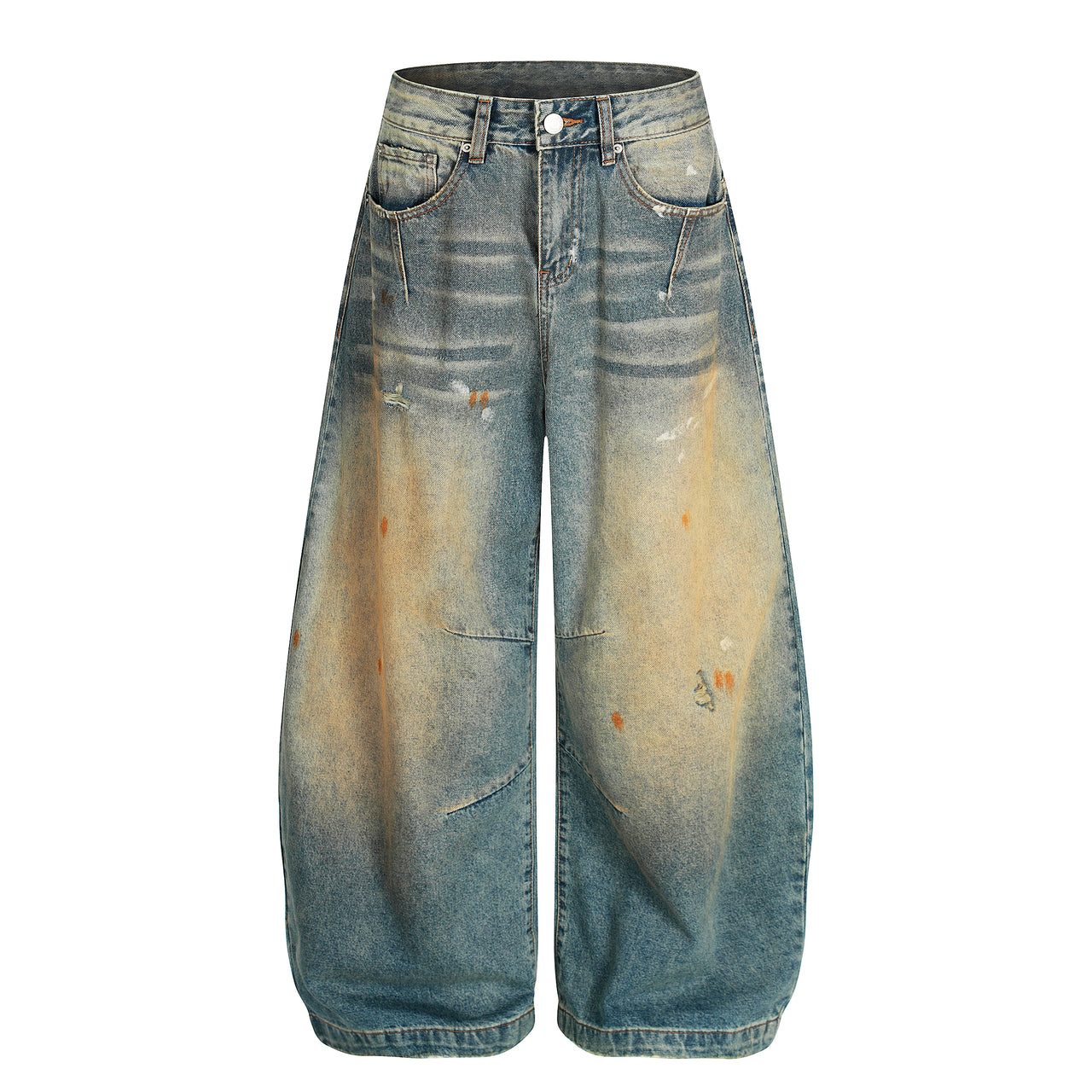 Omirad Sun-Faded Wide-Leg Jeans
