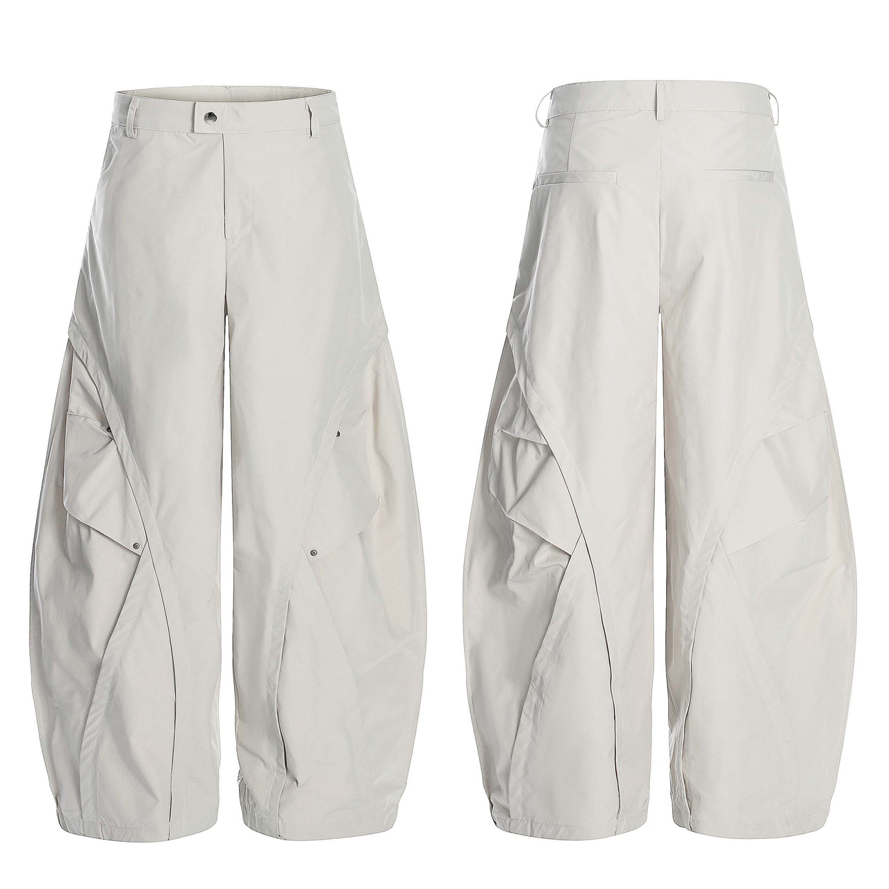 American Vintage Pleated Wide-Leg Flared Pants