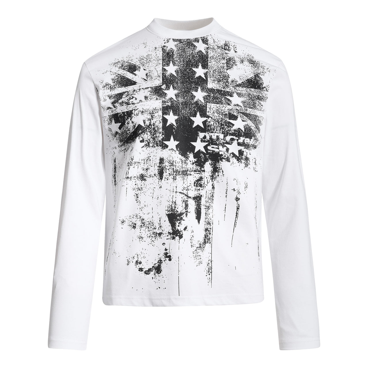 Omirad Distressed Star Graphic Long Sleeve Tee