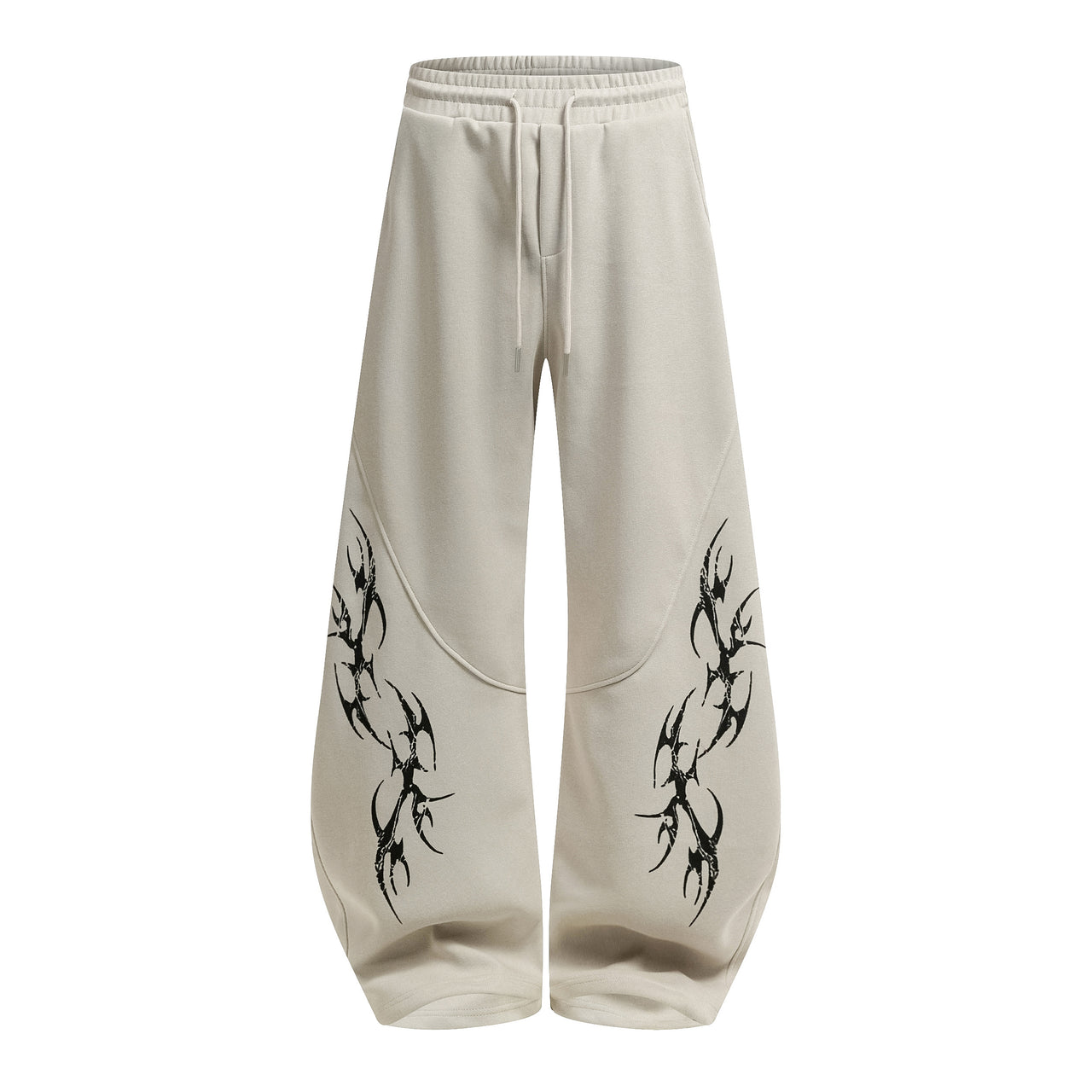 Omirad Tribal Flame Wide-Leg Sweatpants