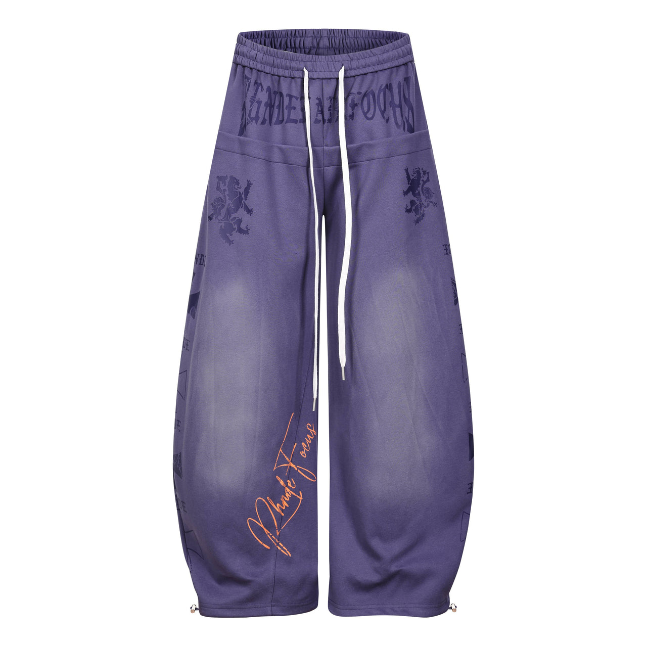 Omirad Gothic Script Wide-Leg Pants