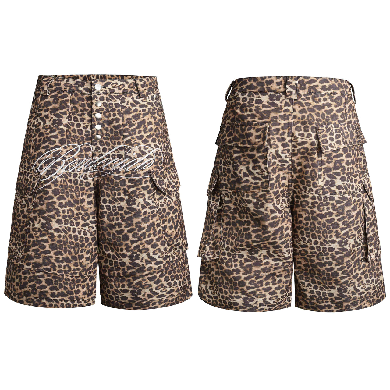 Omirad Leopard Cargo Shorts