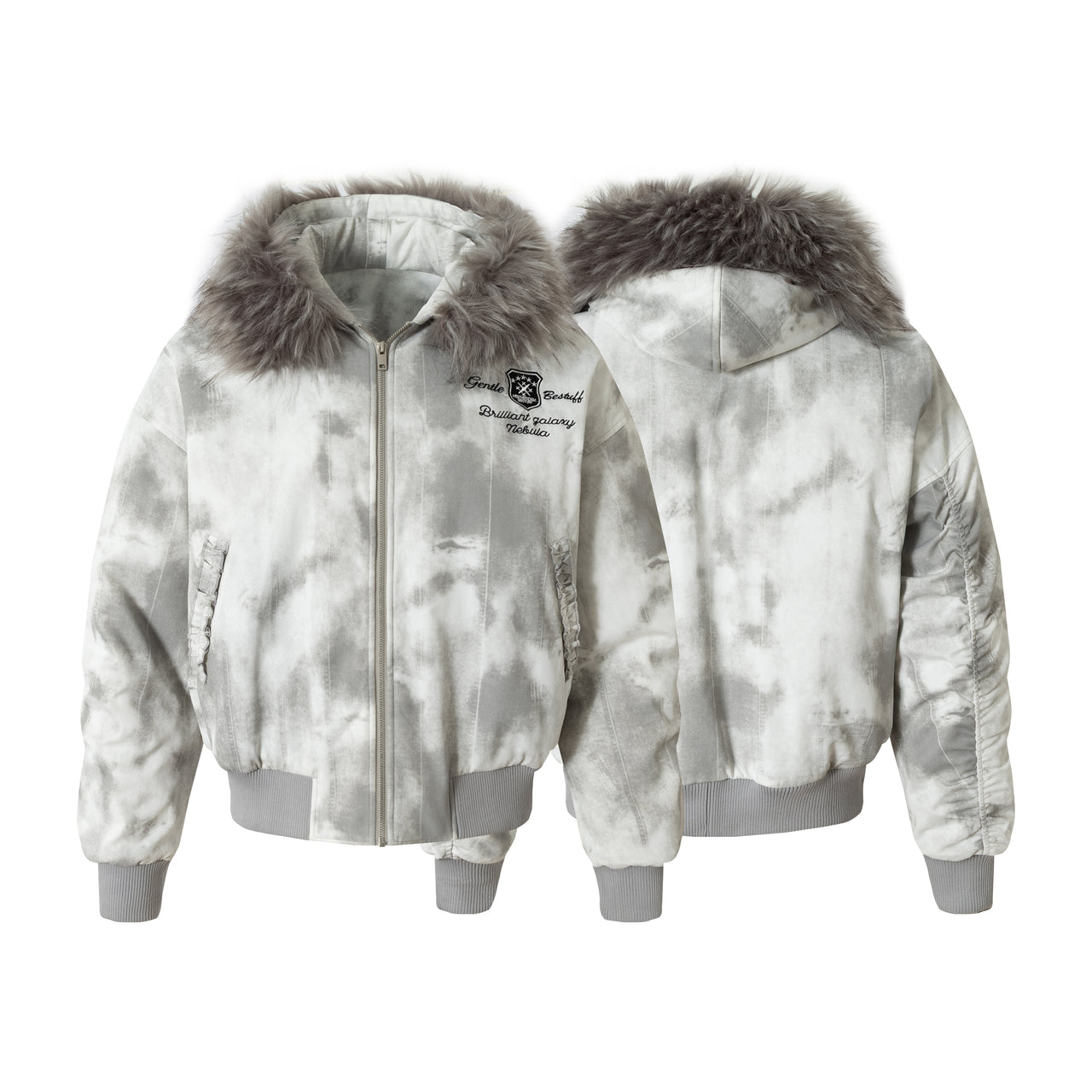 Omirad Cloud-Dye Faux Fur Hooded Puffer Jacket
