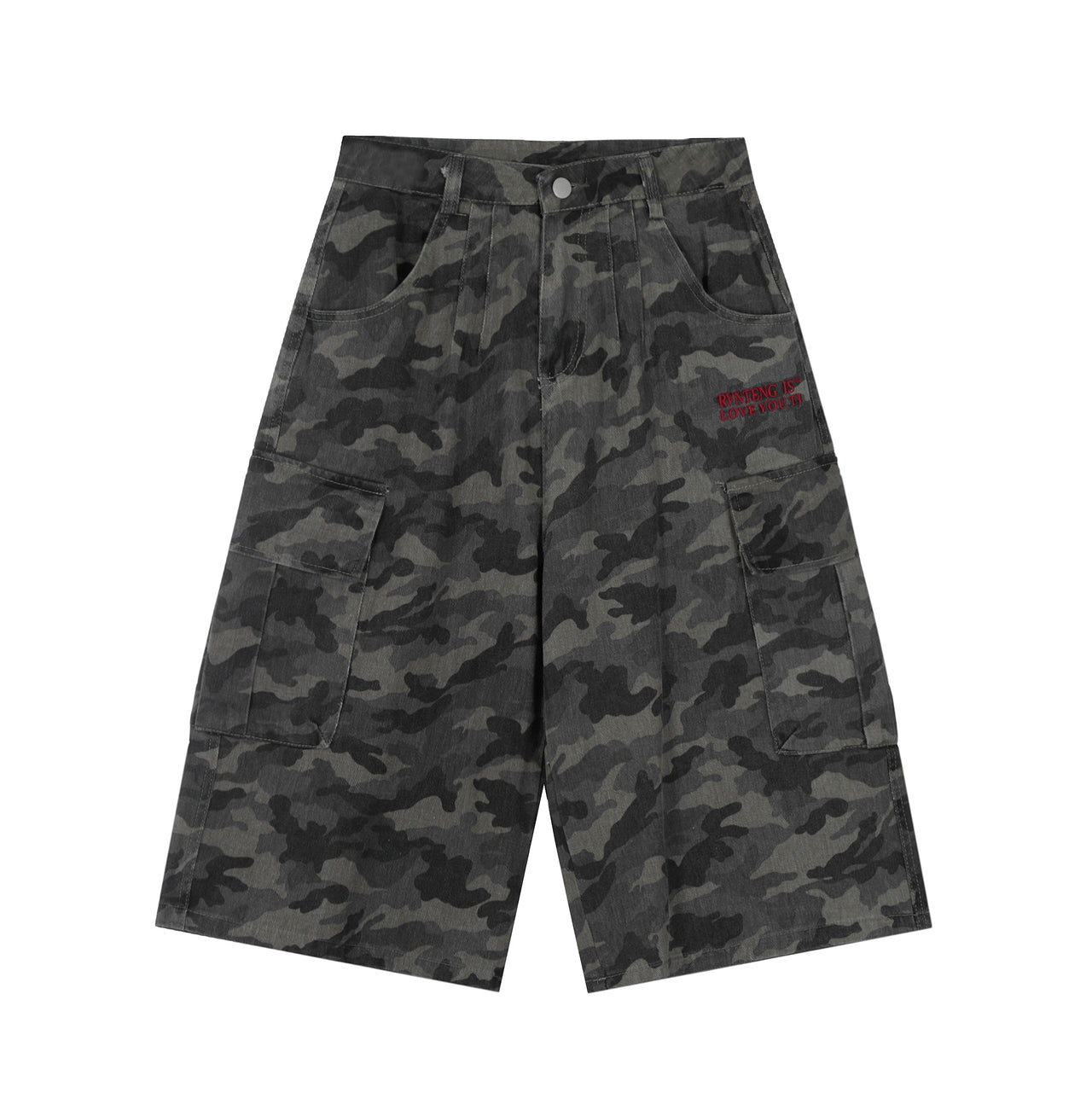 Omirad Camo Wide-Leg Cargo Shorts