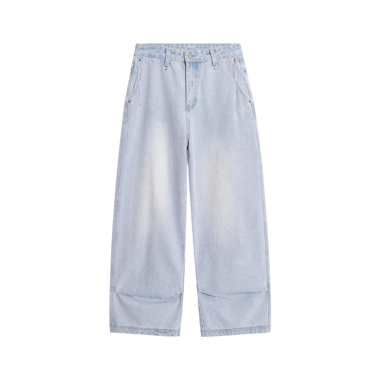 Omirad Light-Wash Wide-Leg Denim Pants