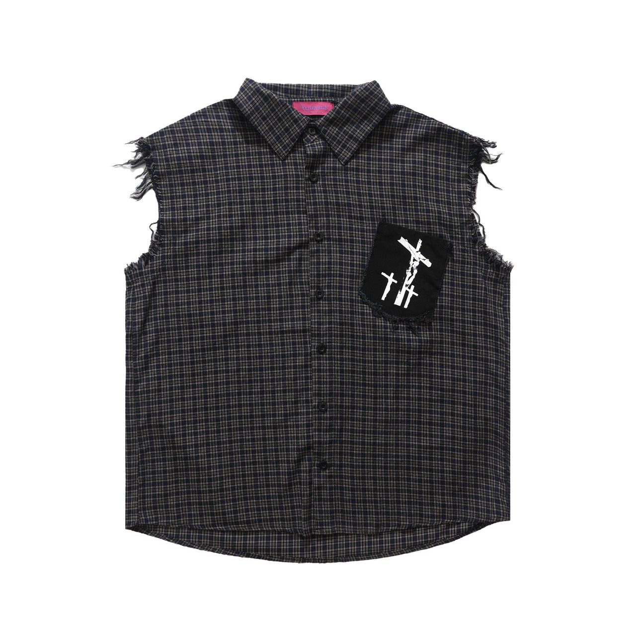 American Streetwear Plaid Frayed Shirt
