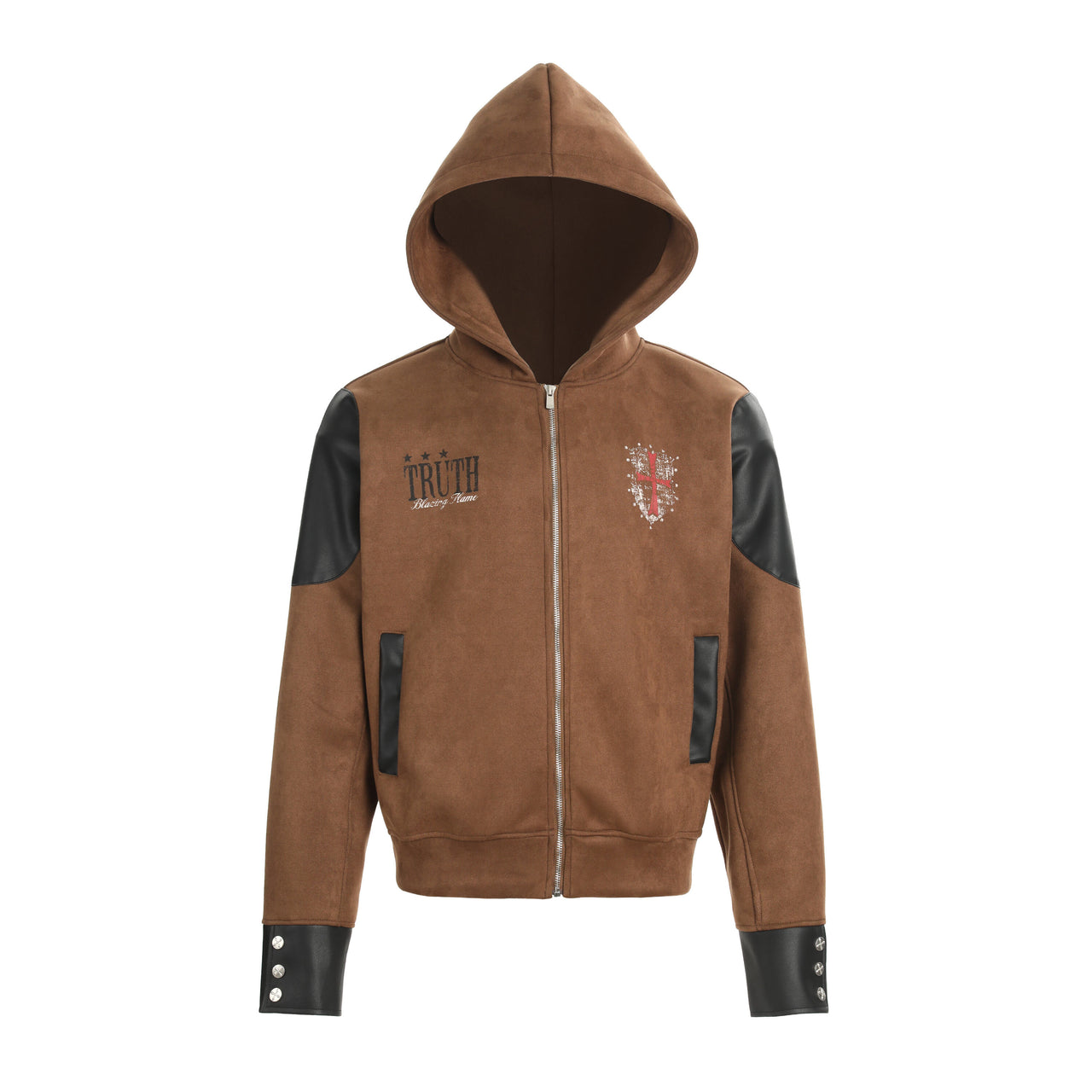 Omirad Mixed-Media Embroidered Hooded Jacket