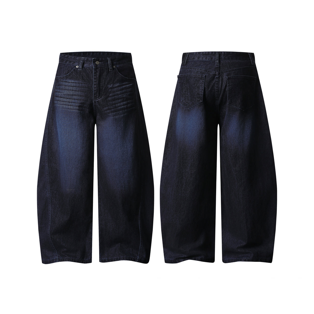 American High Street Raw Color Curved Jeans