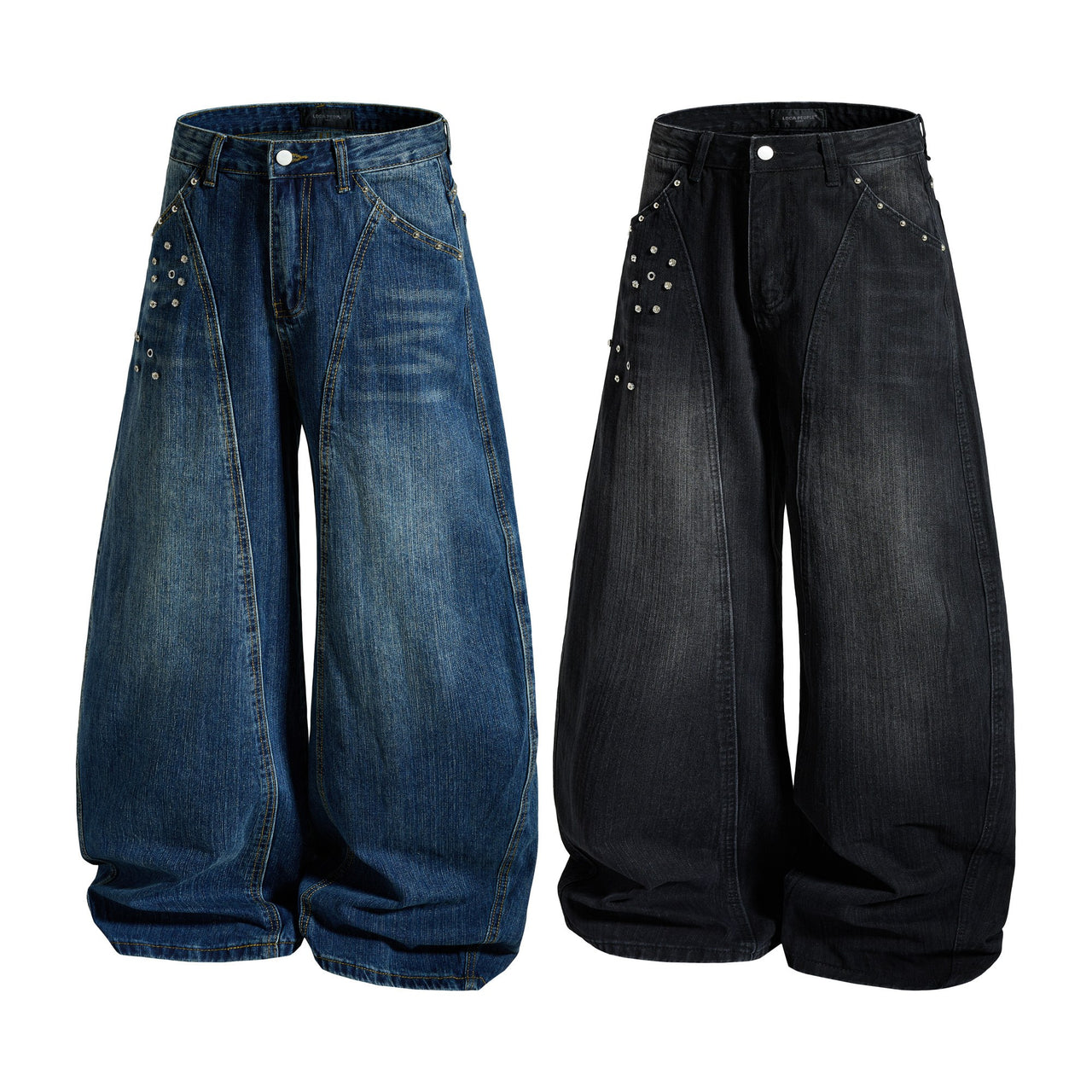 Omirad “Studded Panel Denim Jeans”