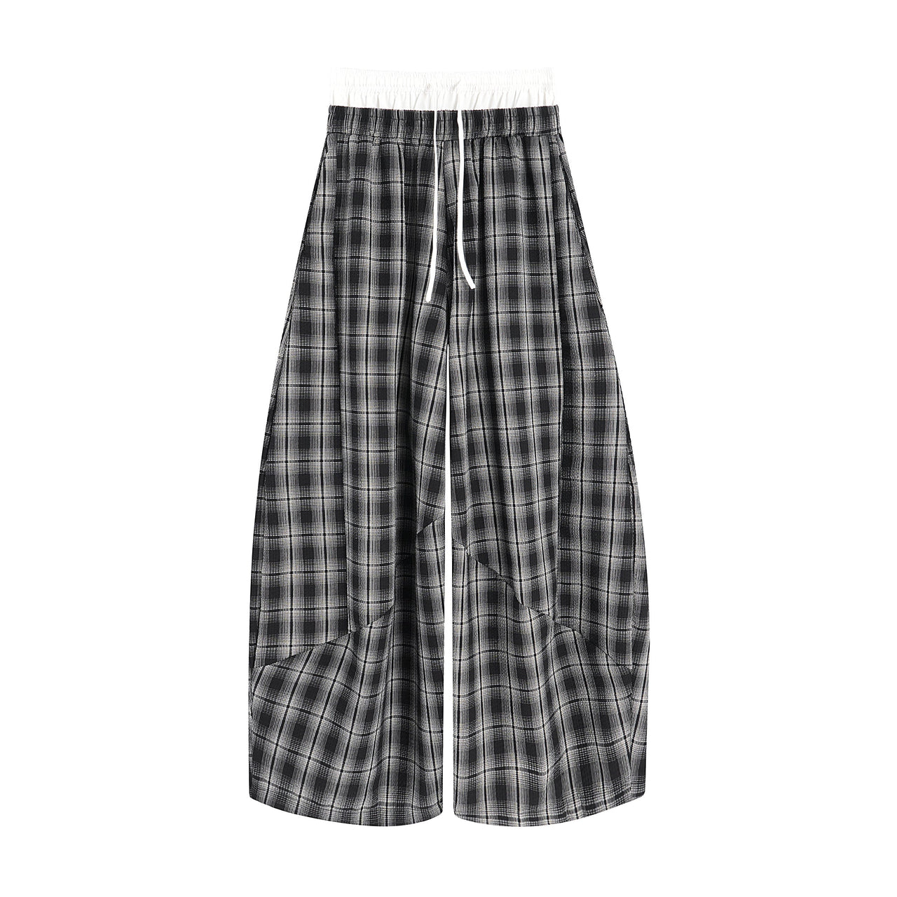 Omirad Plaid Wide-Leg Track Pants