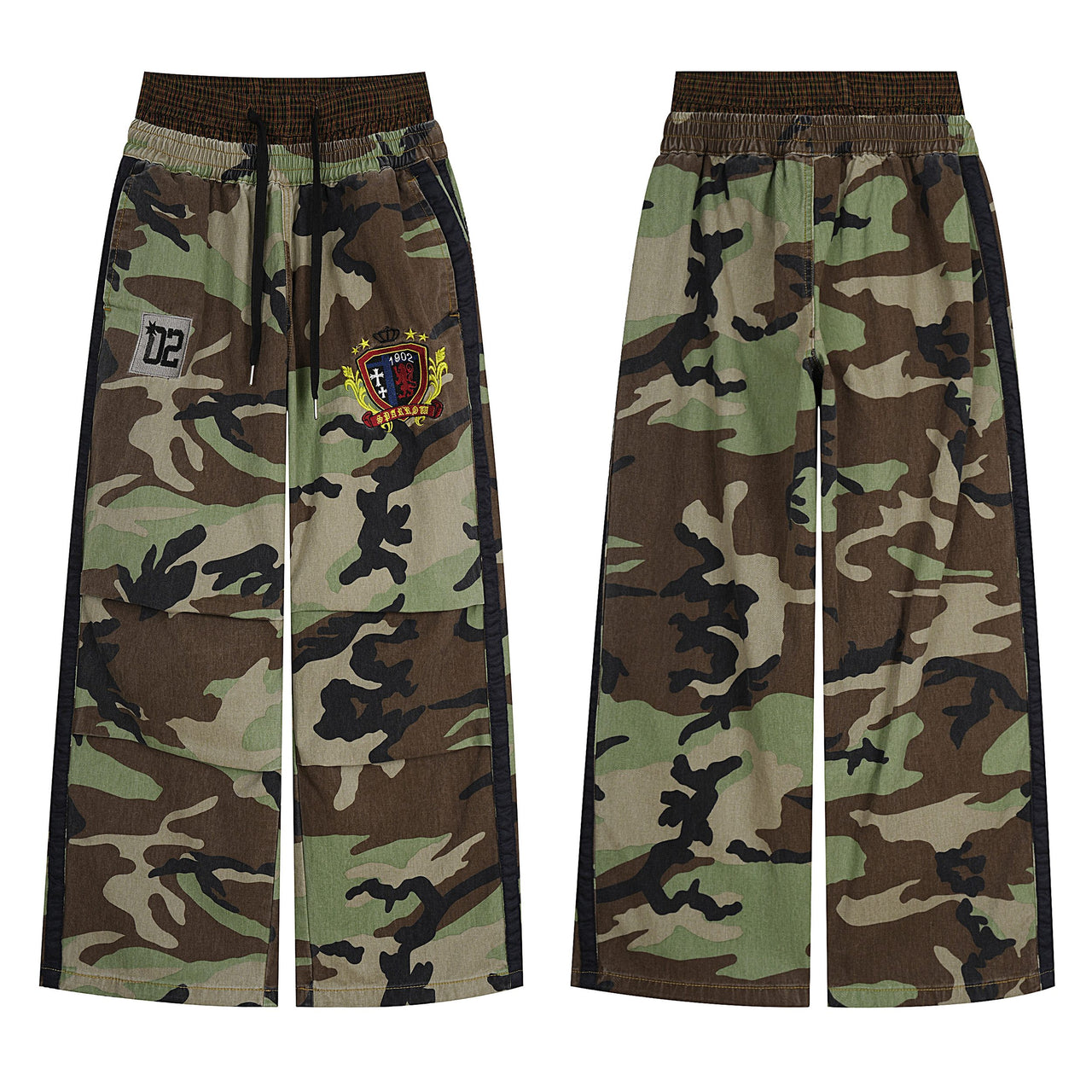Omirad Camo Track Wide-Leg Pants