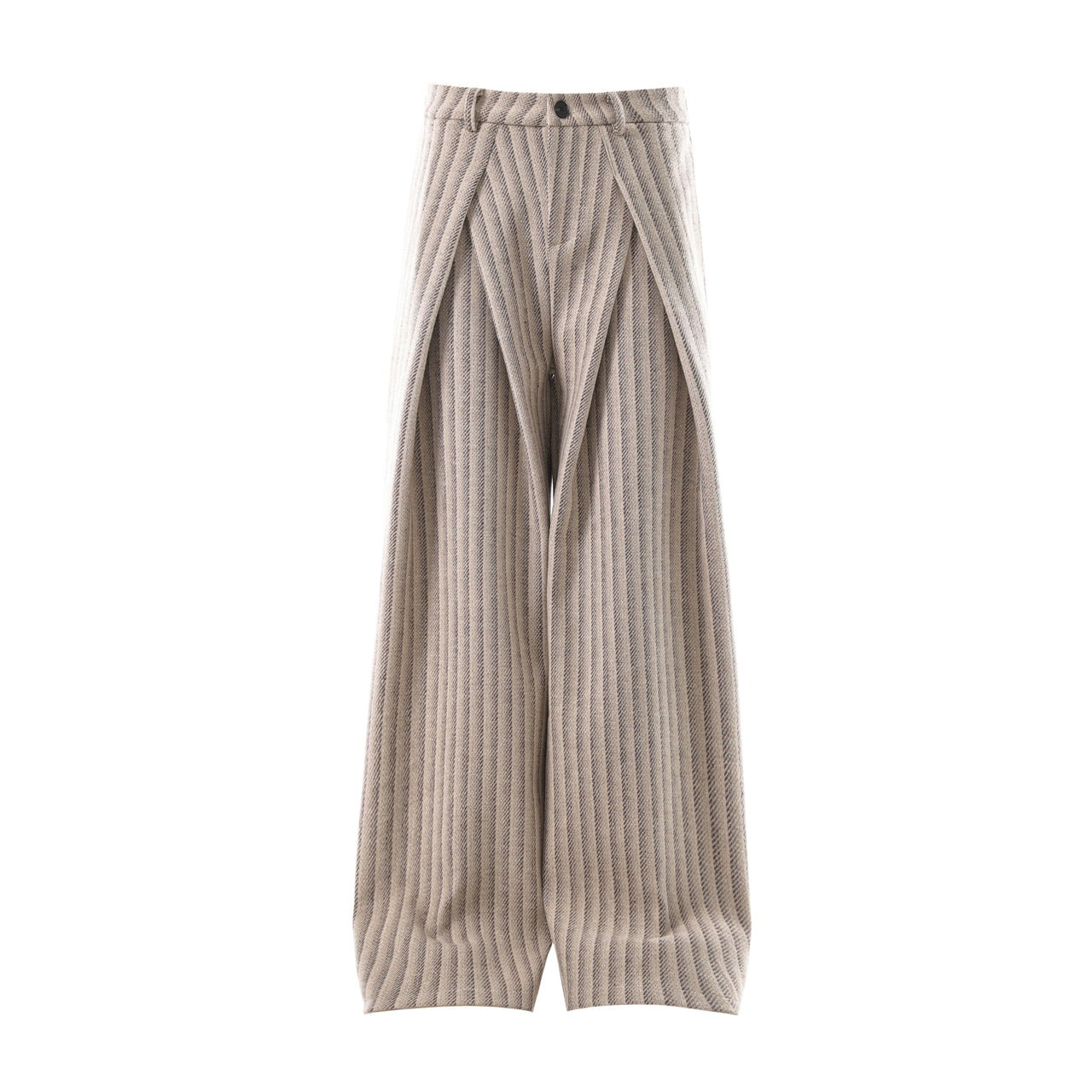 Streetwear Striped Pleated Relaxed Pants