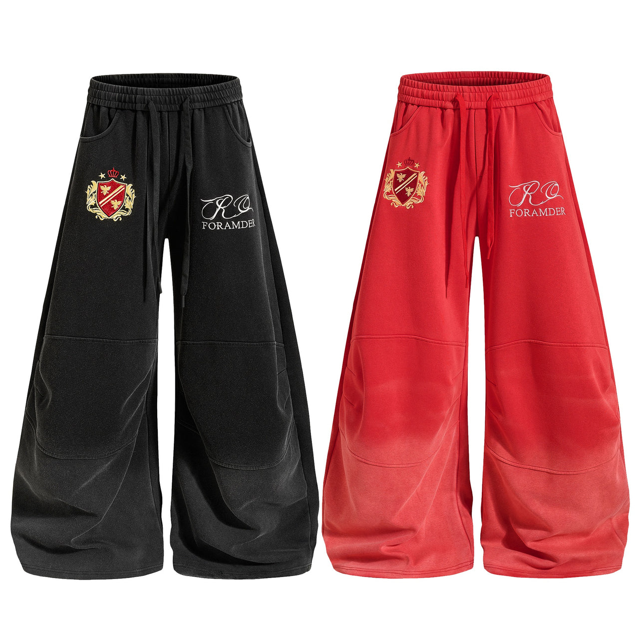 Omirad Crest Embroidery Balloon Sweatpants