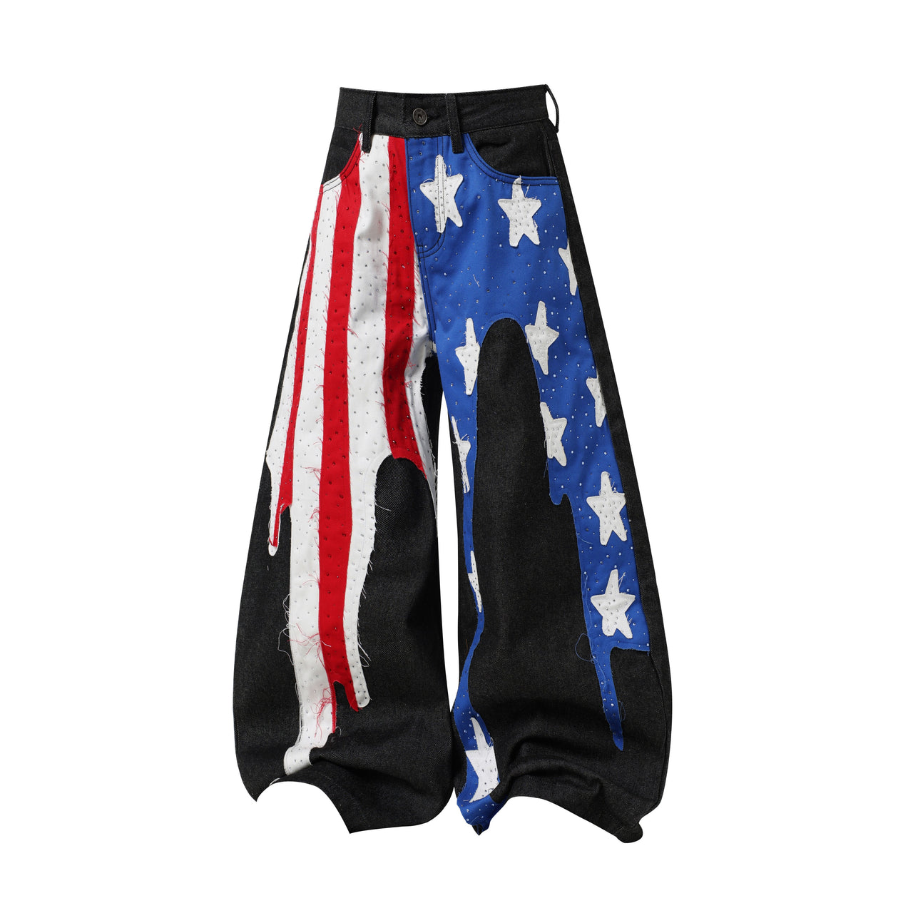 Omirad Star-Graphic Wide-Leg Denim Pants