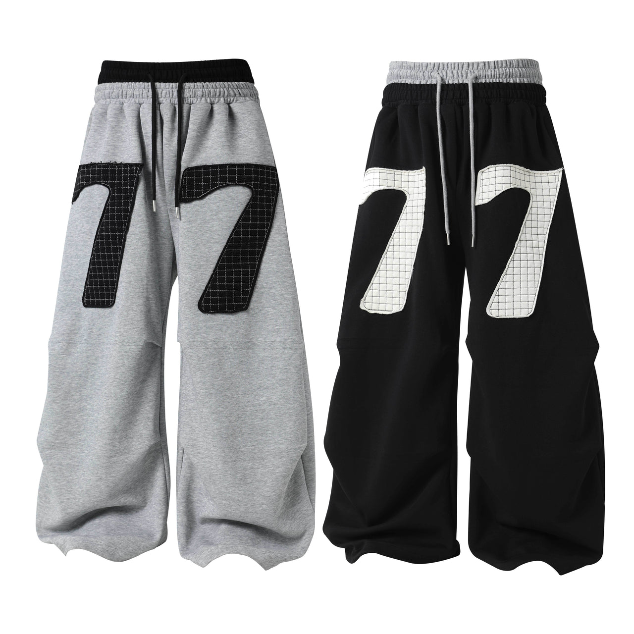 Omirad 77 Patchwork Wide-Leg Sweatpants