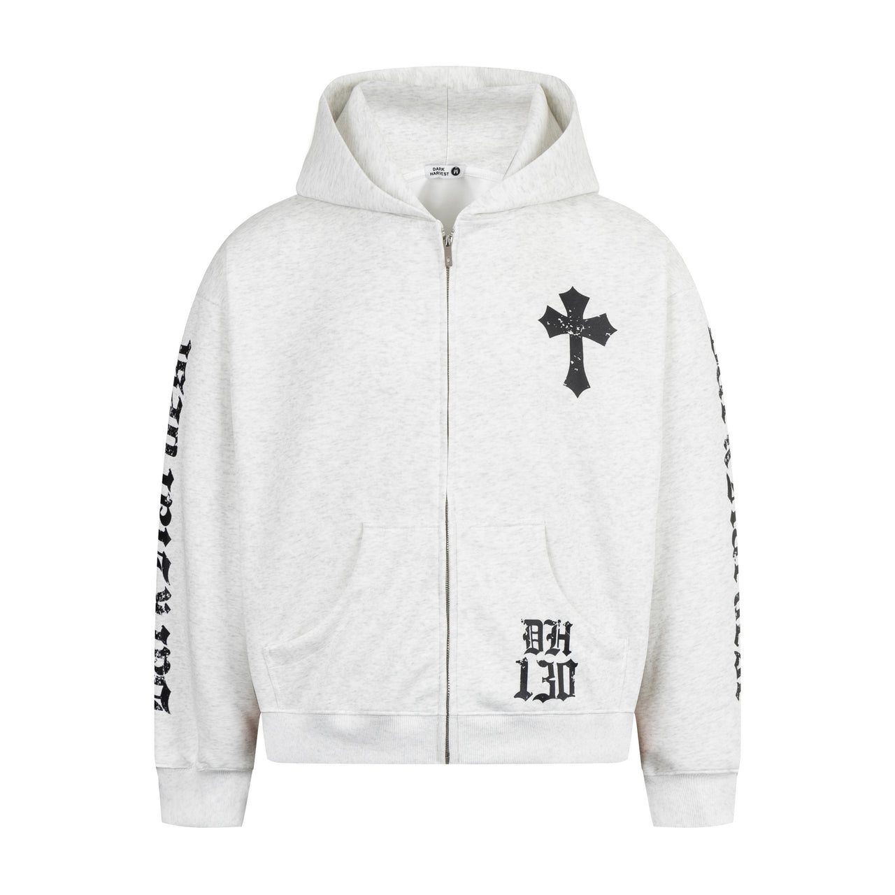 American Vintage Numeric Print Zip-Up Hoodie