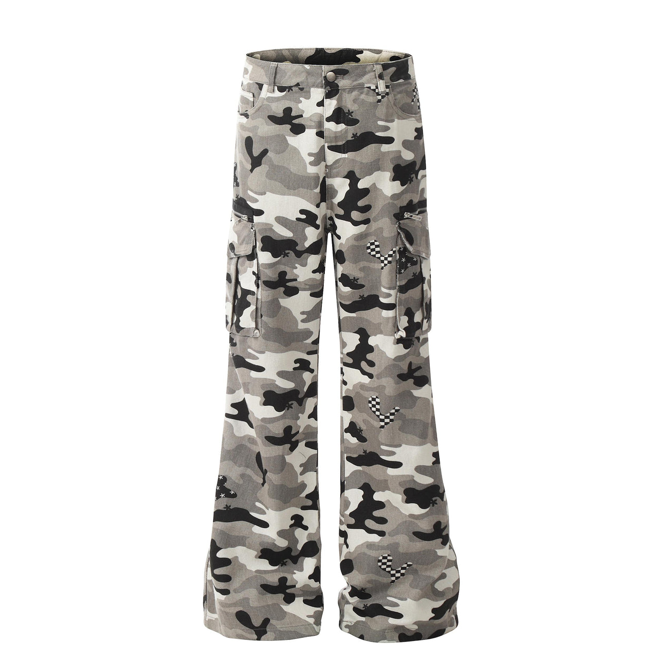 American Vintage Camouflage Flared Jeans