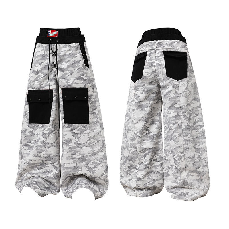 Omirad Camo Patchwork Cargo Curved Pants