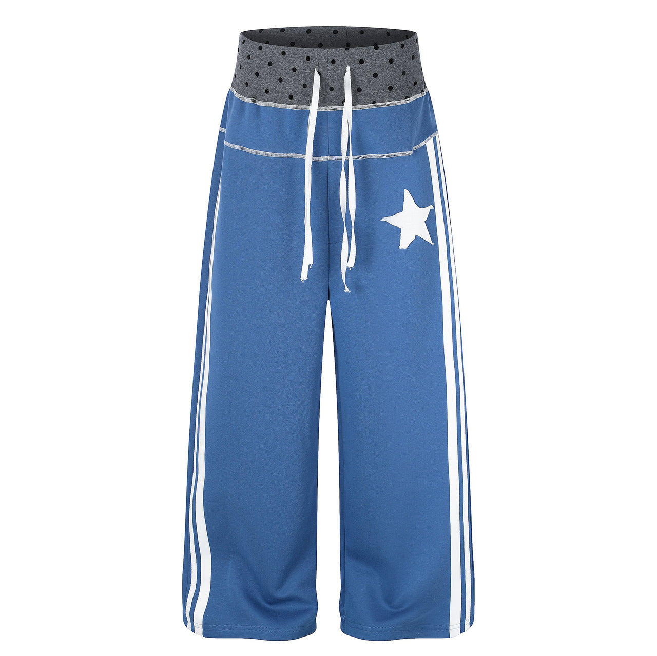 Omirad Contrast Panel Star Wide Leg Sweatpants