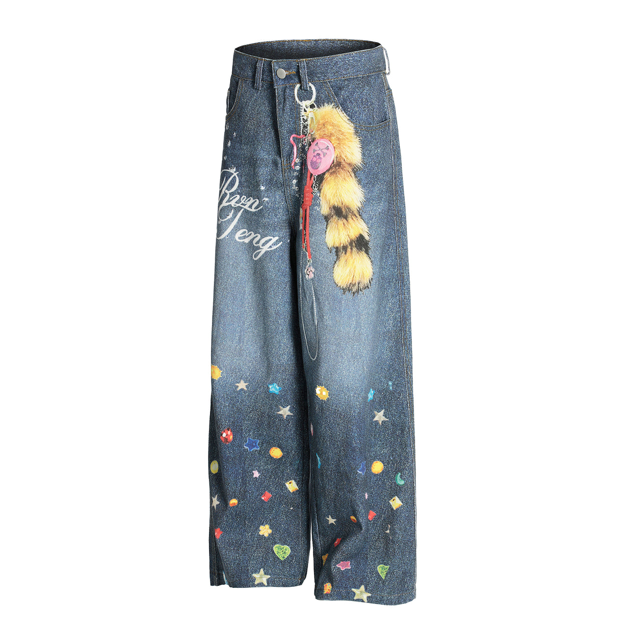 American High Street Digital Print Jeans