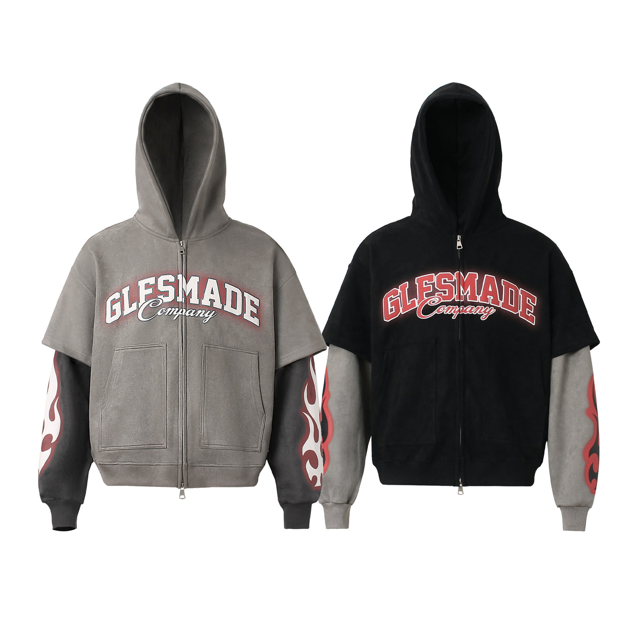 American Oversized Pocket Layered Look Hoodie