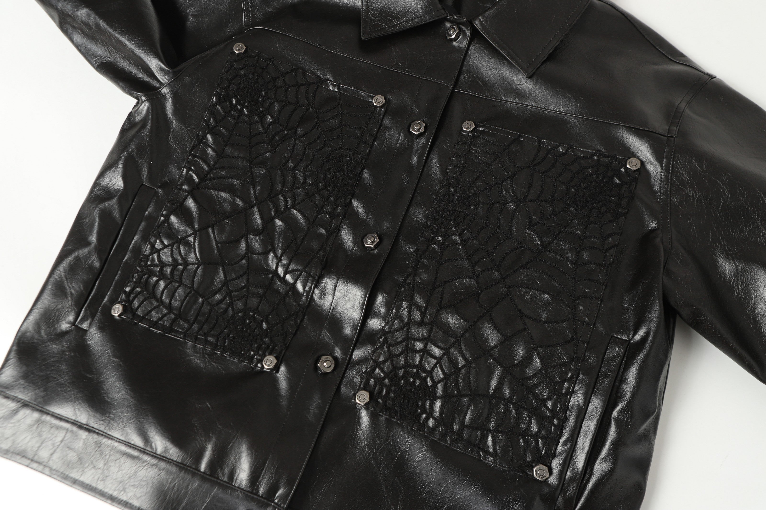 Omirad Web Embossed PU Jacket - omirad