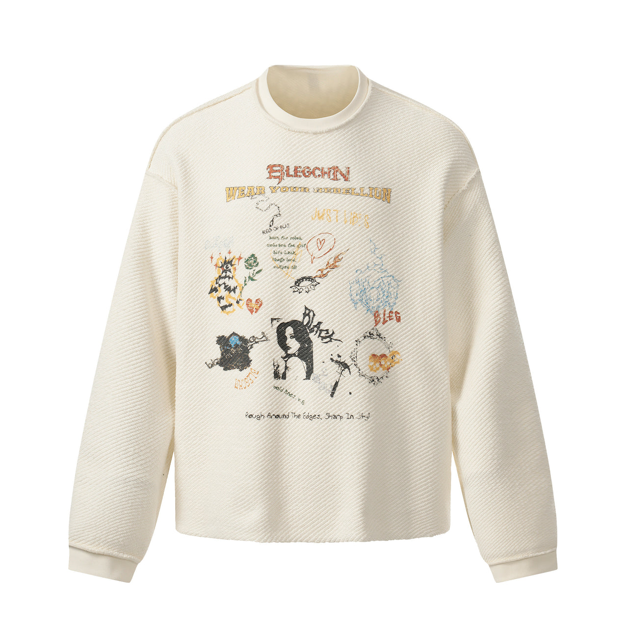 Omirad Graphic Textured Sweatshirt