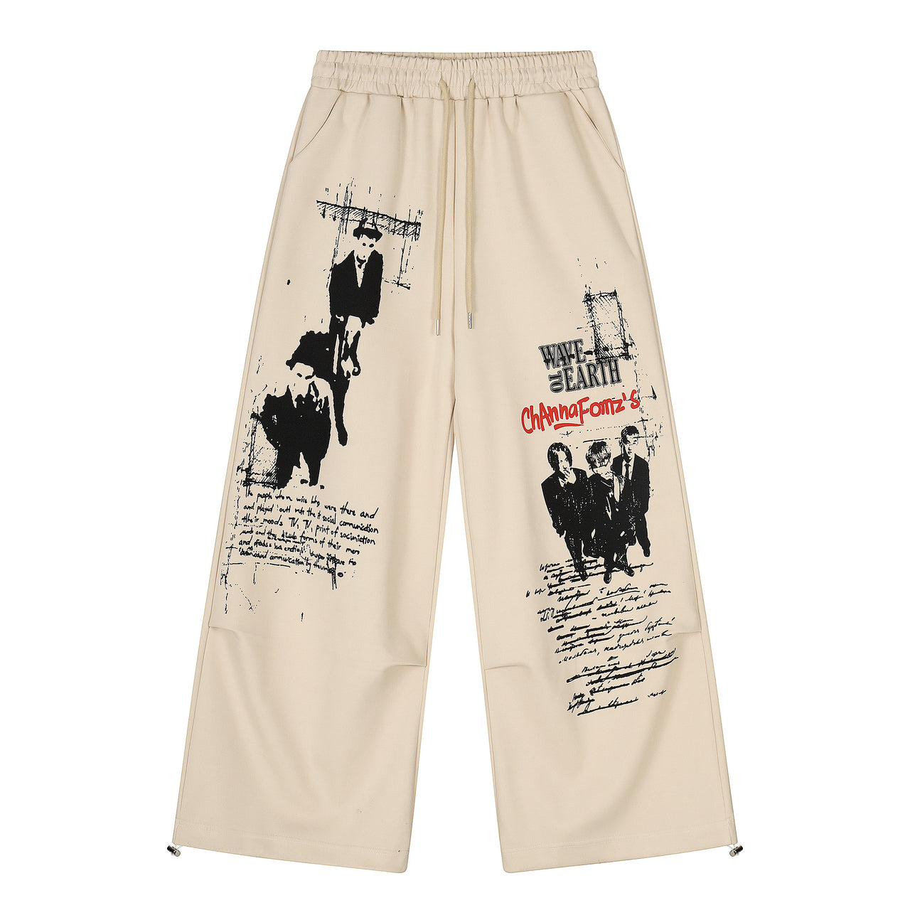 American Streetwear Graffiti-Style Casual Pants