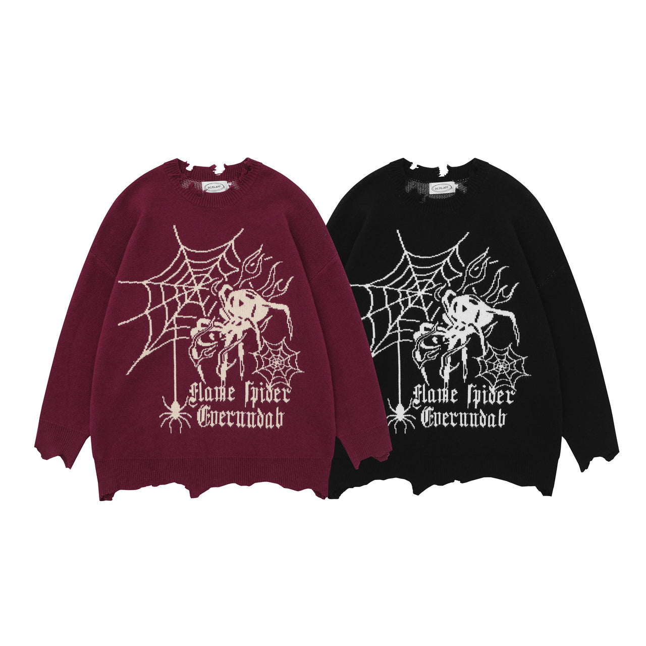 Vintage Jacquard Spider Motif Sweater