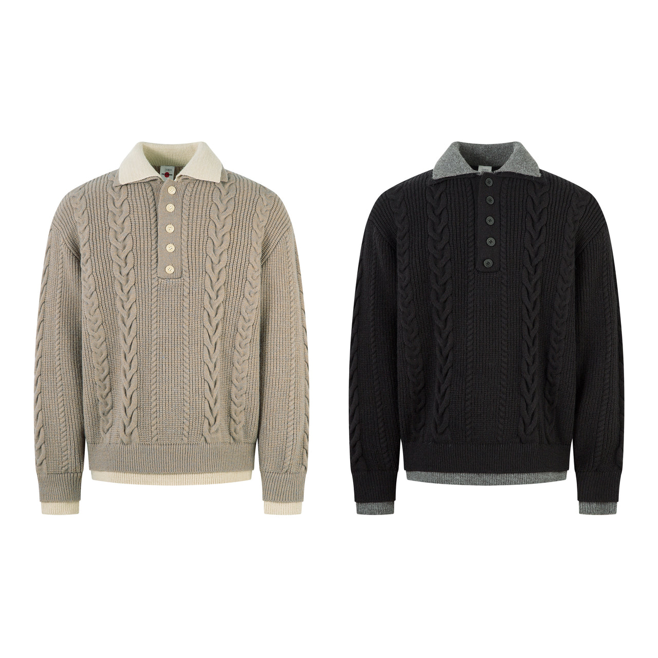 American High-Street Faux-Layered Sweater