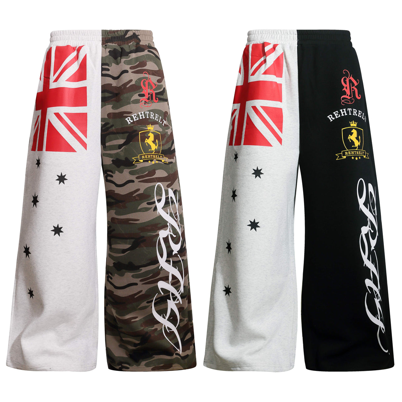 Omirad Union Camo Crest Wide-Leg Sweatpants