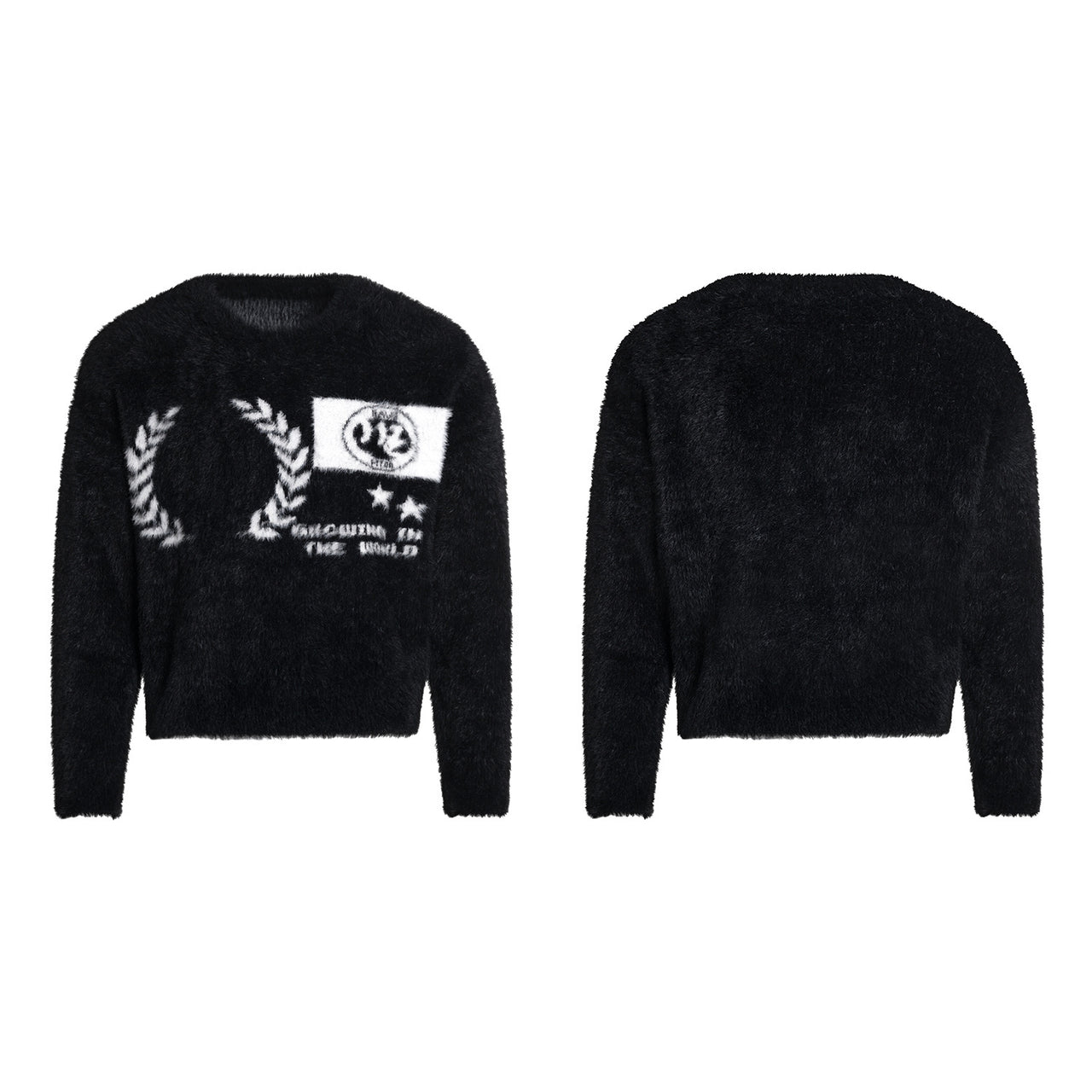 Omirad Fluffy Crest Knit Sweater