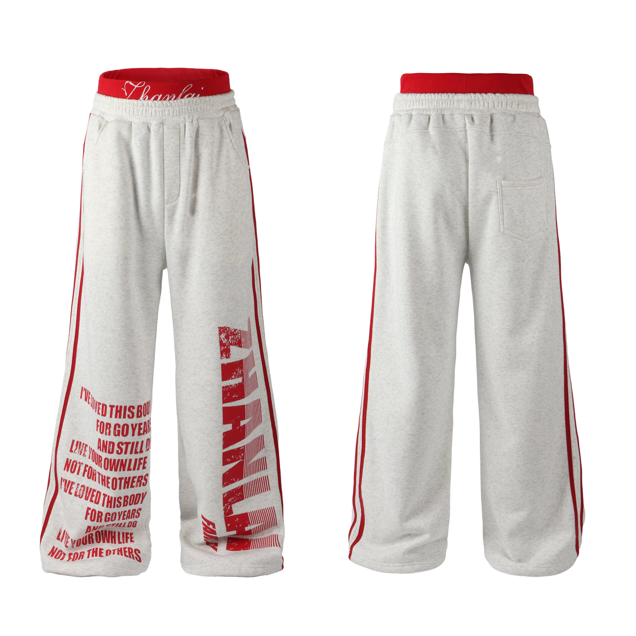 Omirad Retro Stripe Wide Sweatpants