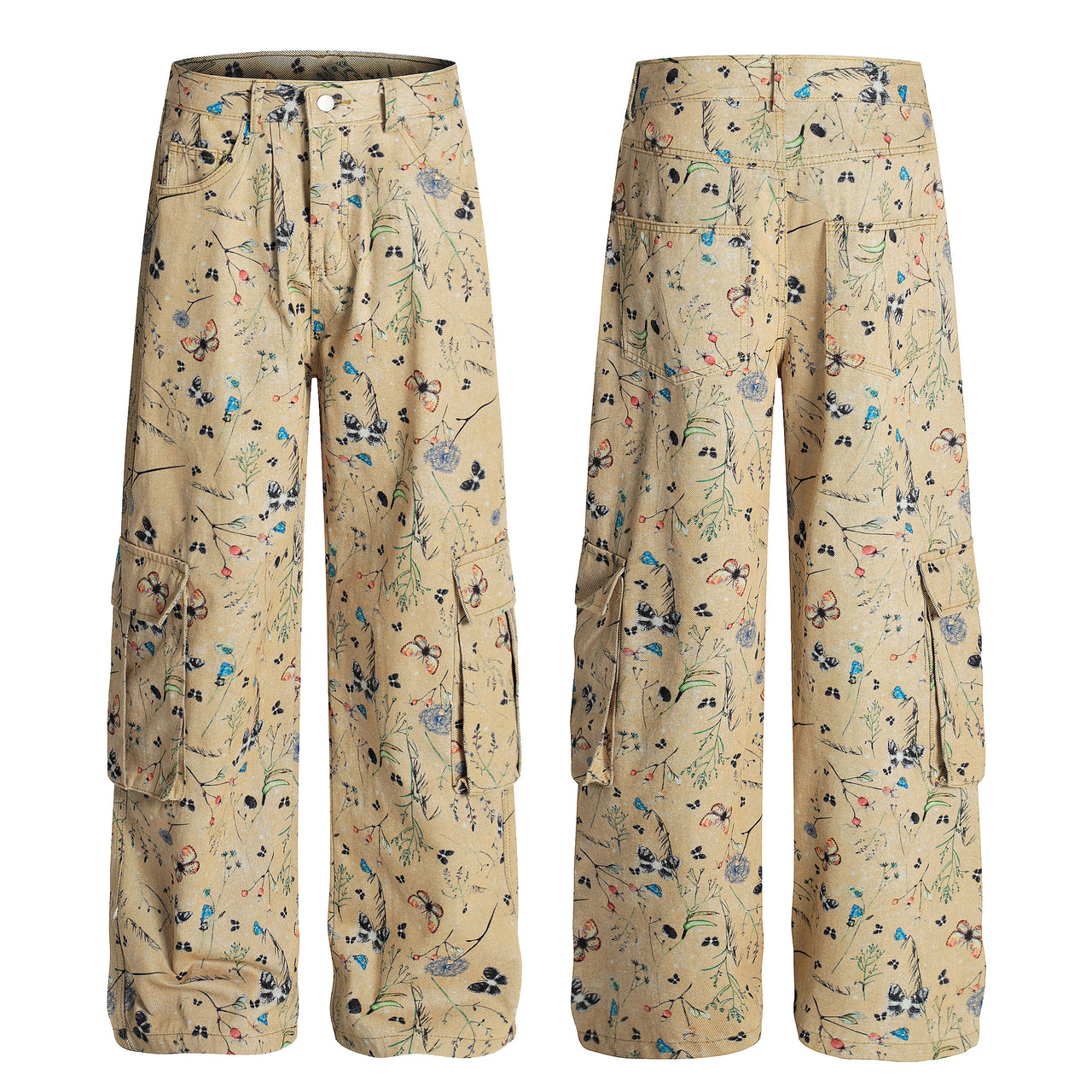 National Style Digital Print Jeans