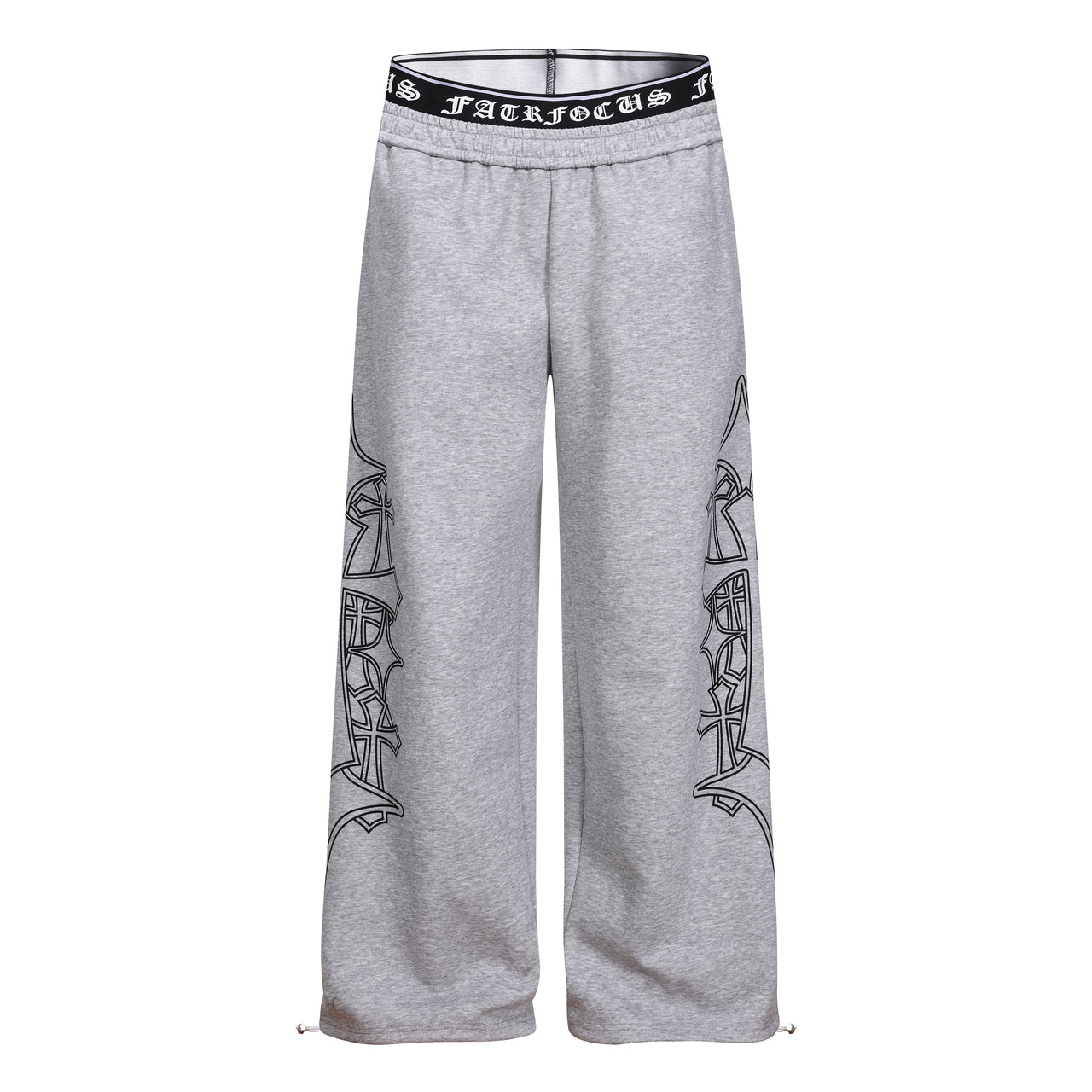 Omirad Gothic Outline Wide-Leg Sweatpants