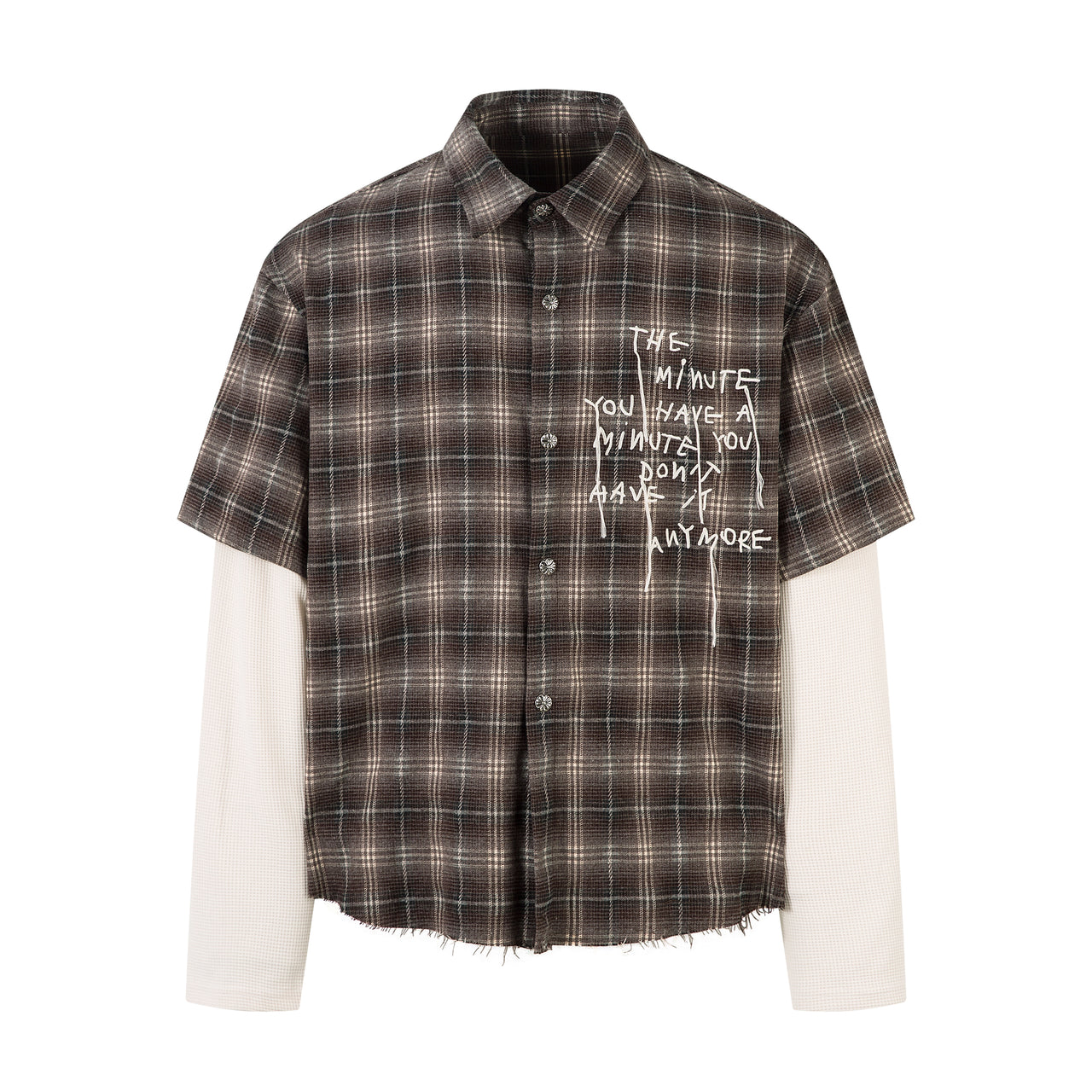 American Vintage Layered Look Plaid Shirt