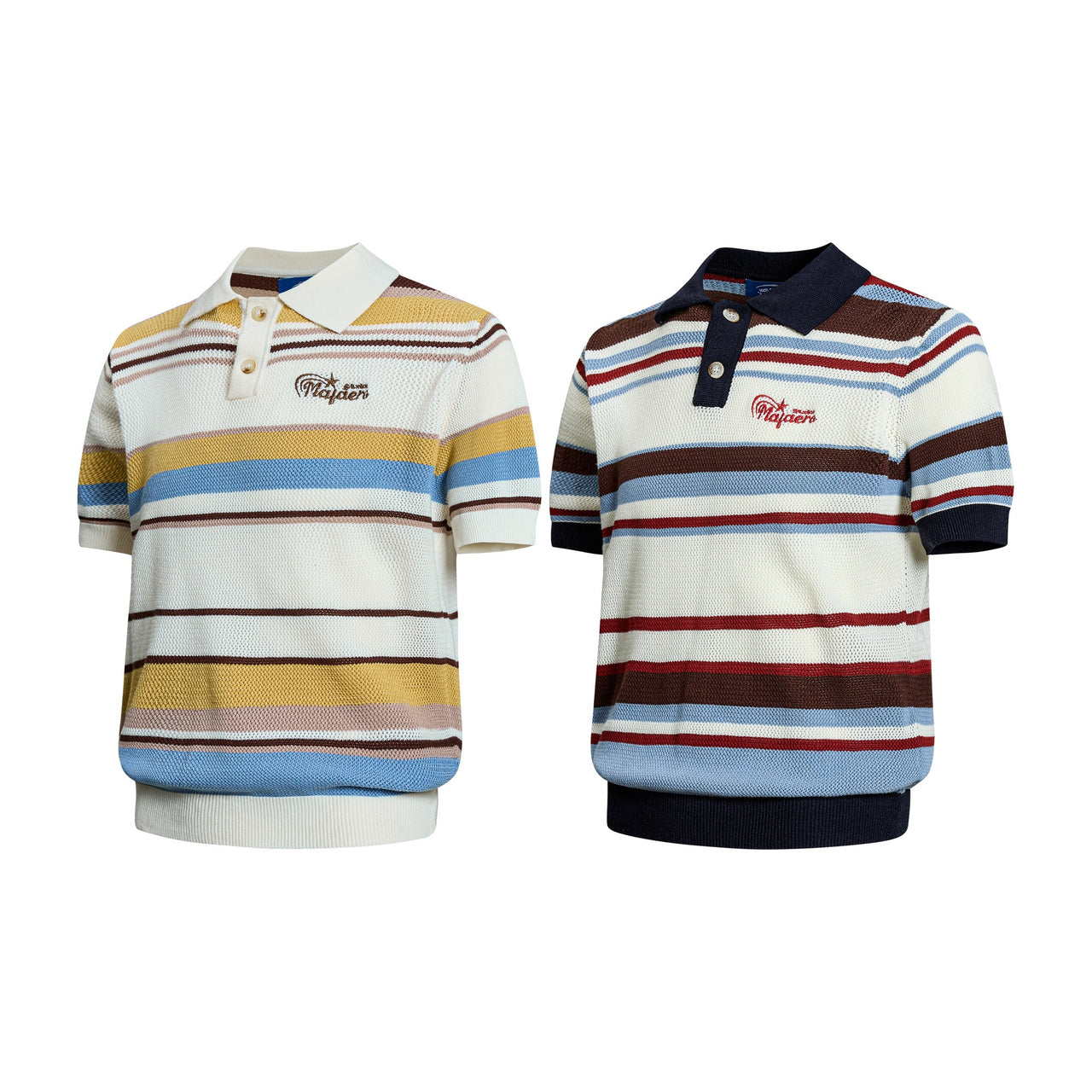Omirad “Retro Stripe Knit Polo”