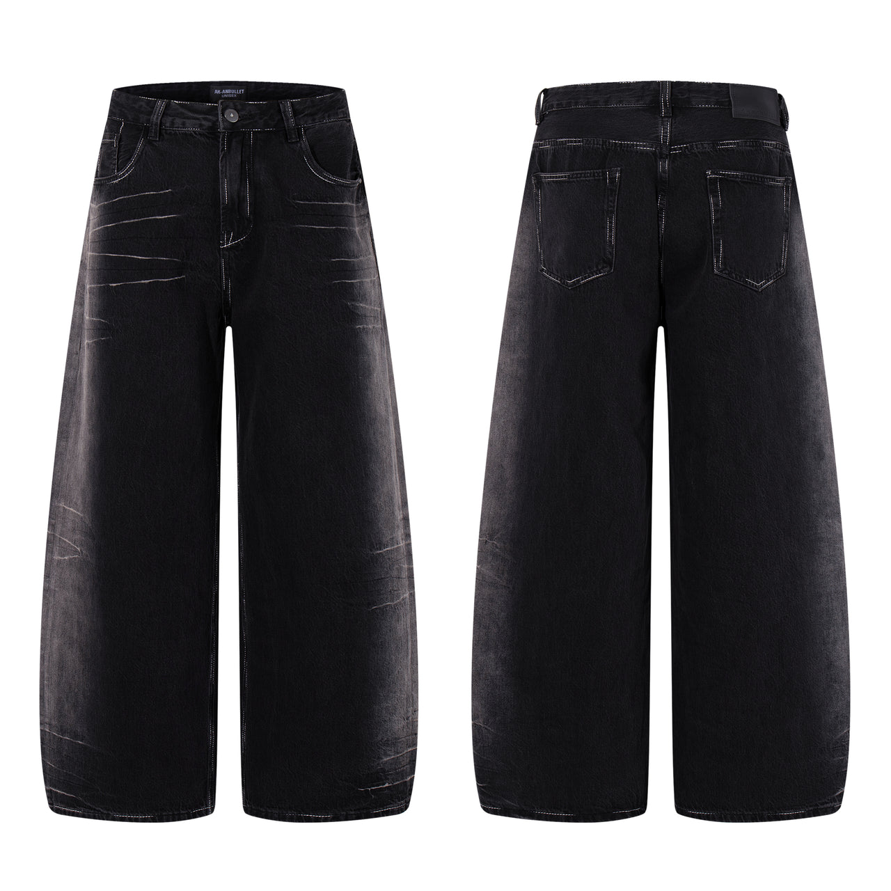 American Street Style Wide-Leg Jeans