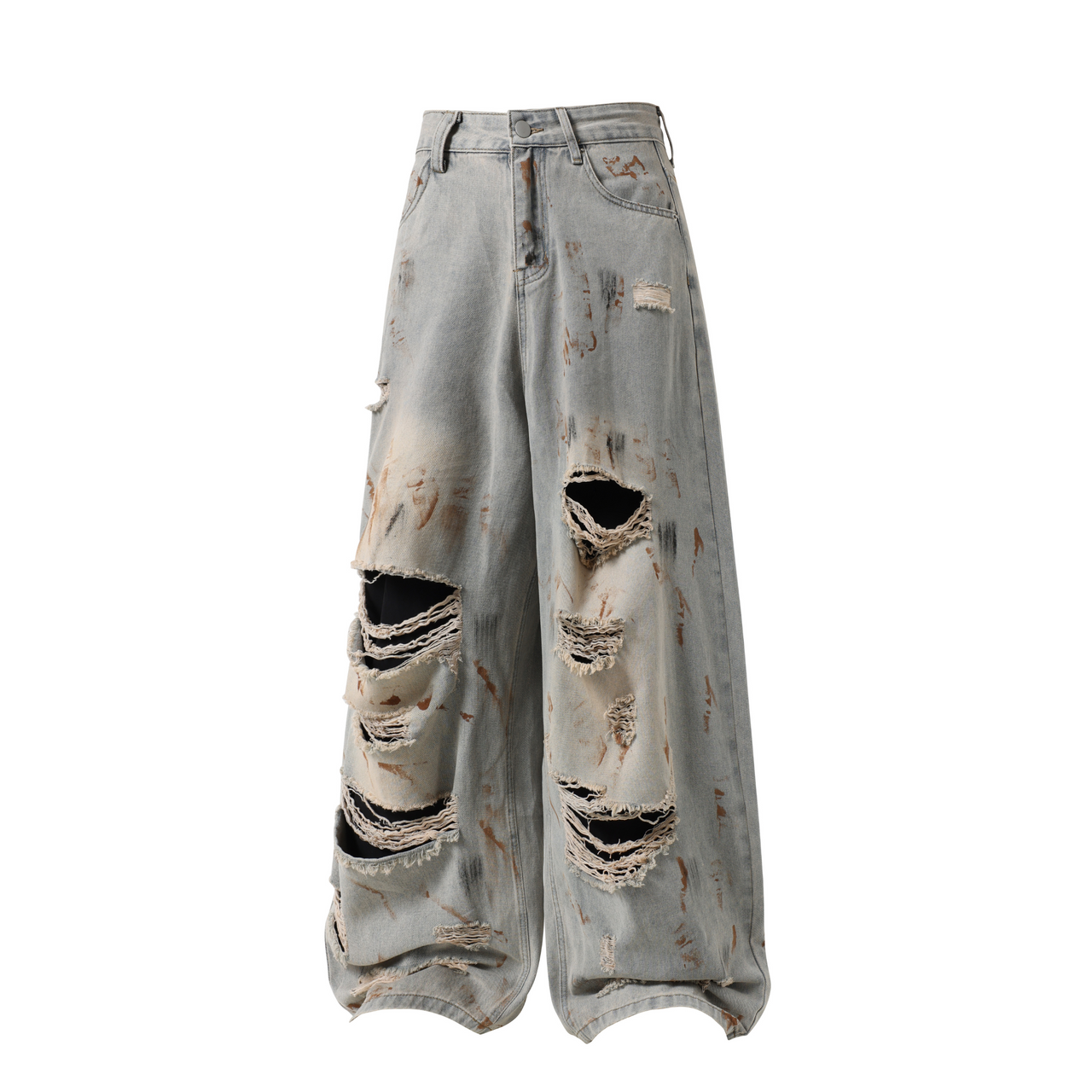 Streetwear Graffiti Distressed Destroyed Jeans